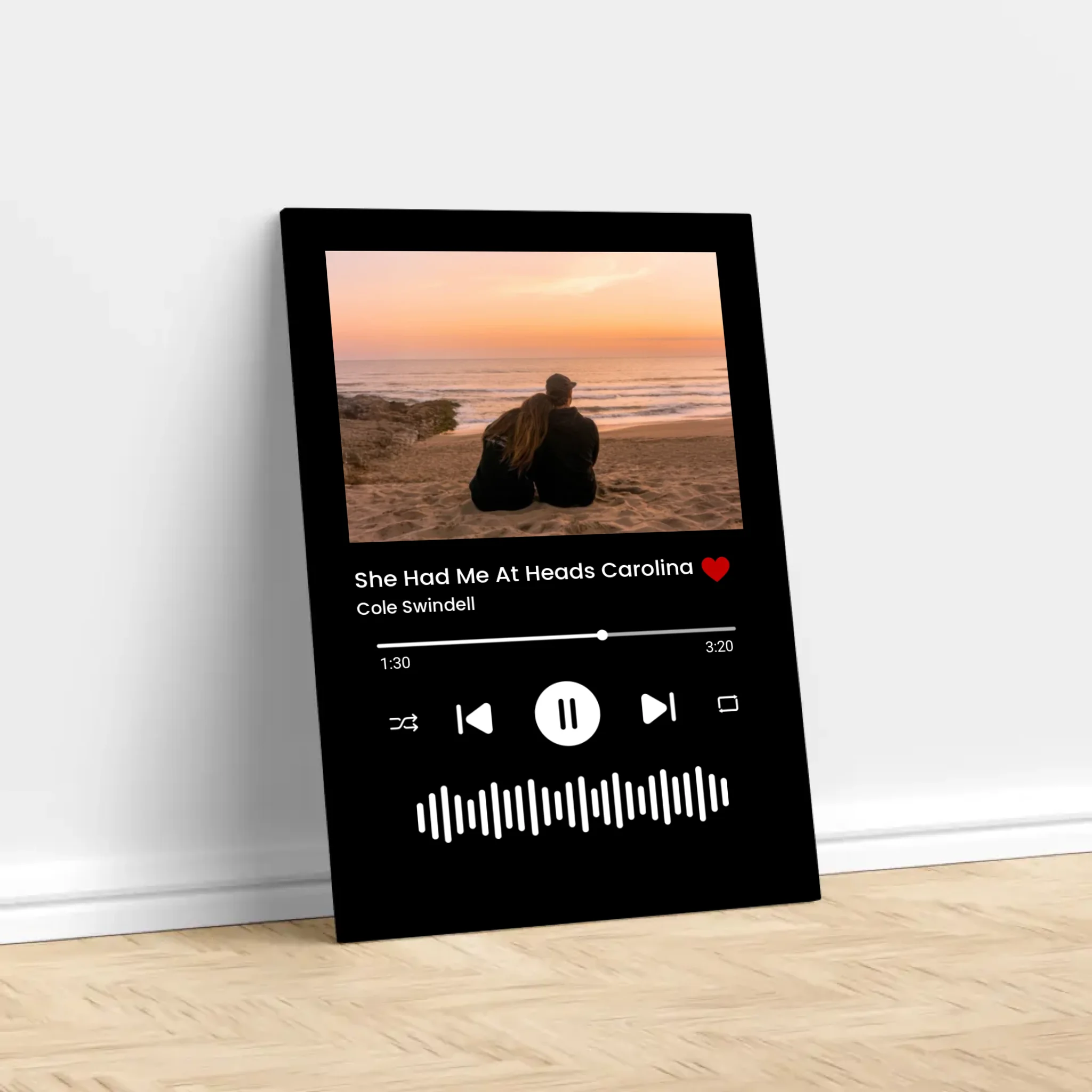 Personalisierte Leinwand – Musik- und Fotosternlicht