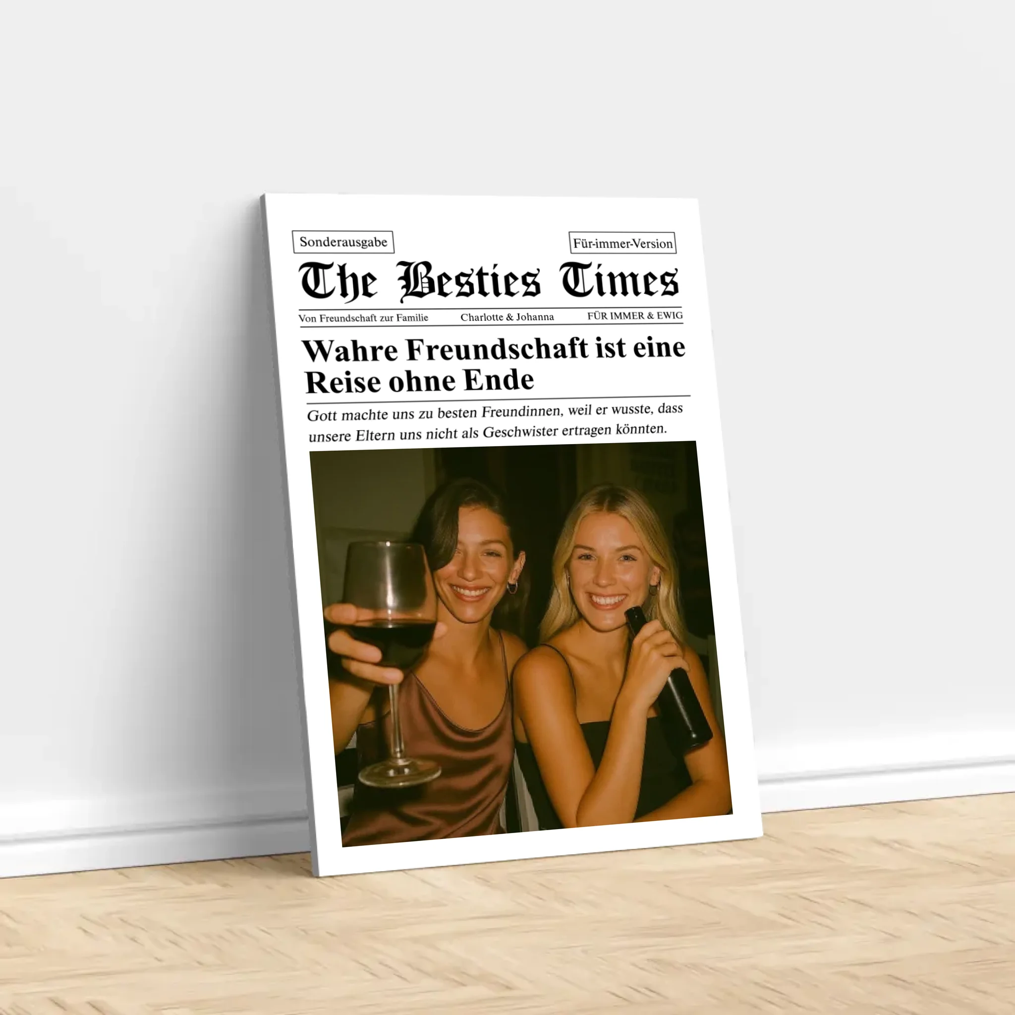 Personalisierte Leinwand – Zeitung – The BFF Times