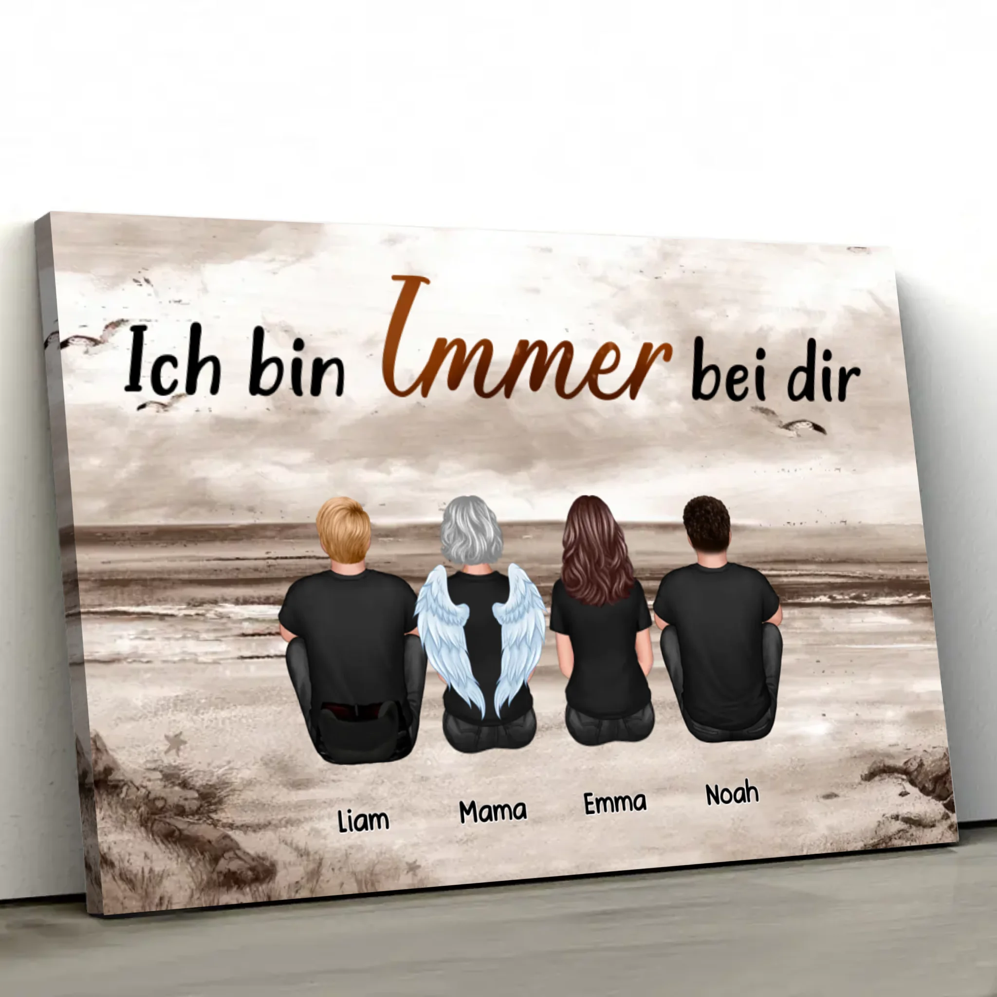 Personalisierte Leinwand "Wir sind immer bei dir - Verlorenes Familienmitglied"