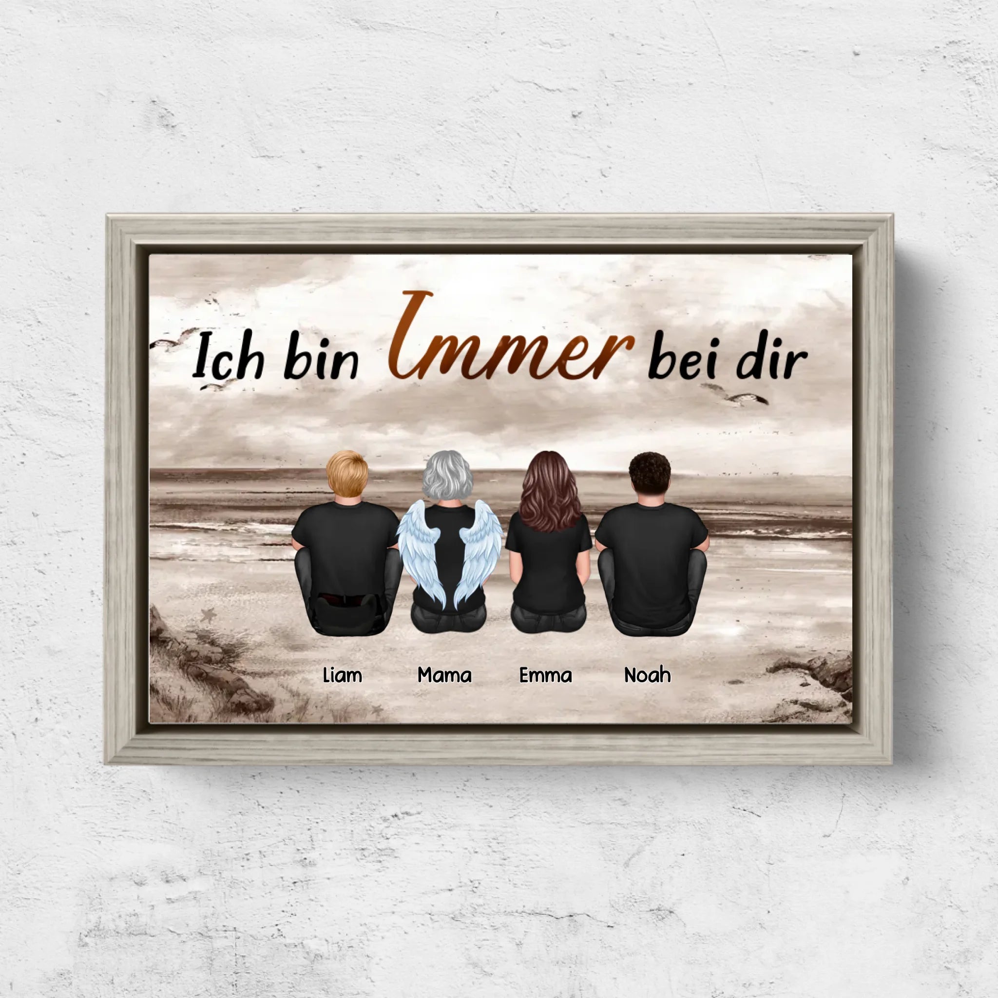 Personalisierte Leinwand "Wir sind immer bei dir - Verlorenes Familienmitglied"