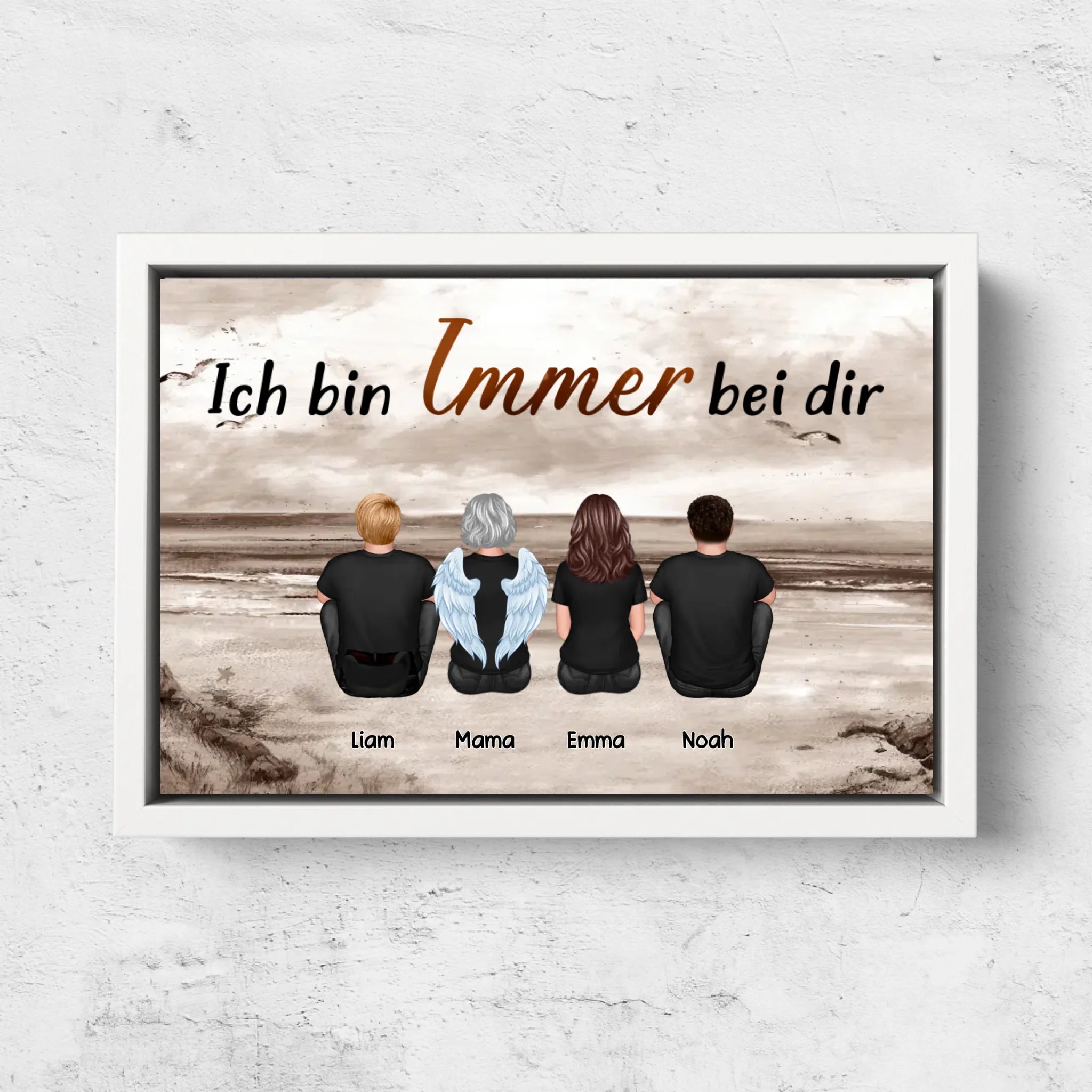 Personalisierte Leinwand "Wir sind immer bei dir - Verlorenes Familienmitglied"