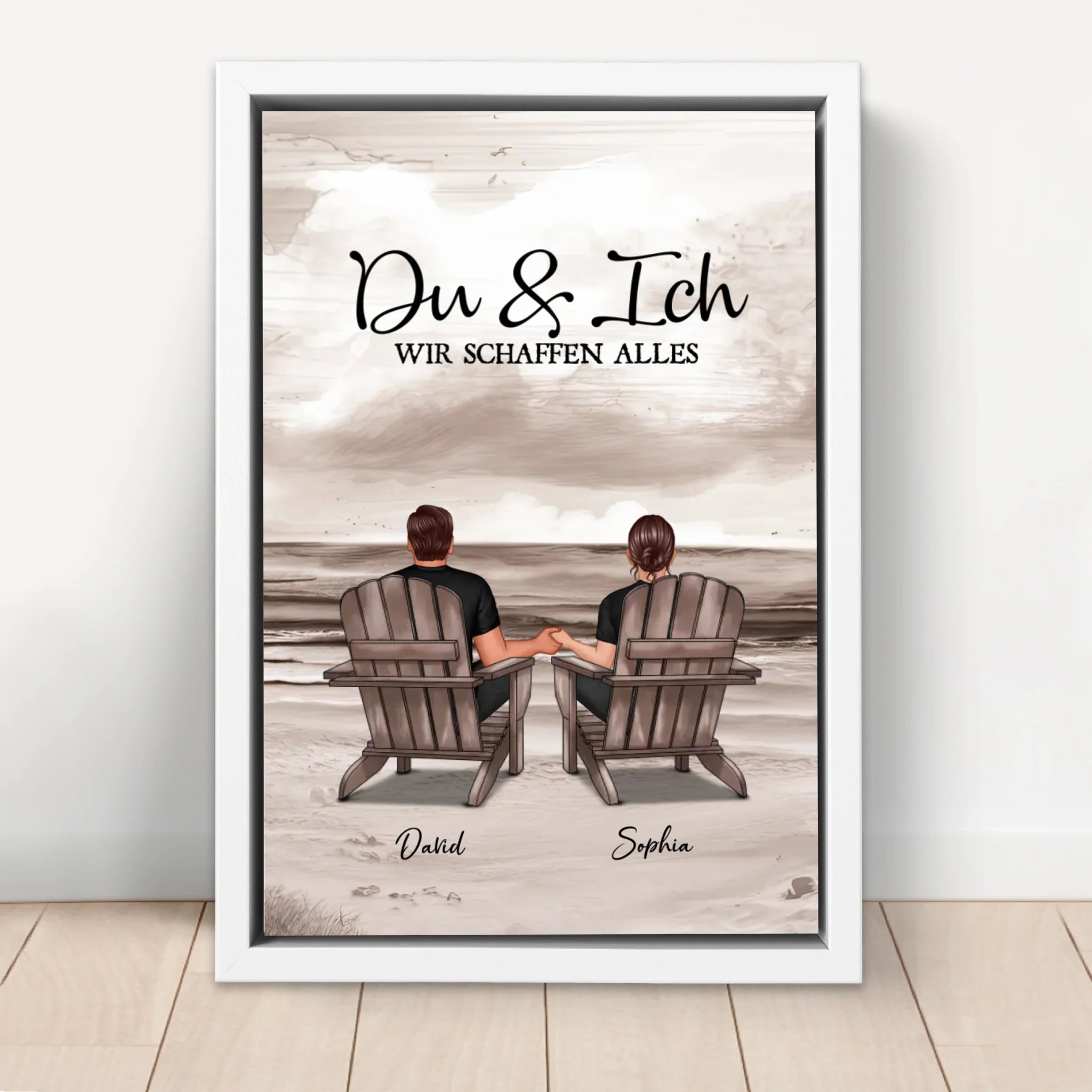 Personalisierte Leinwand – Du und ich, wir schaffen alles - vertikal