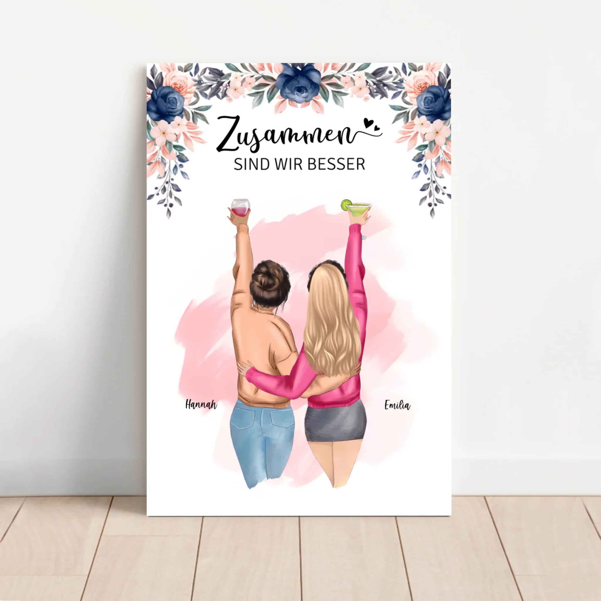 Personalisierte Leinwand – Beste Freunde für immer