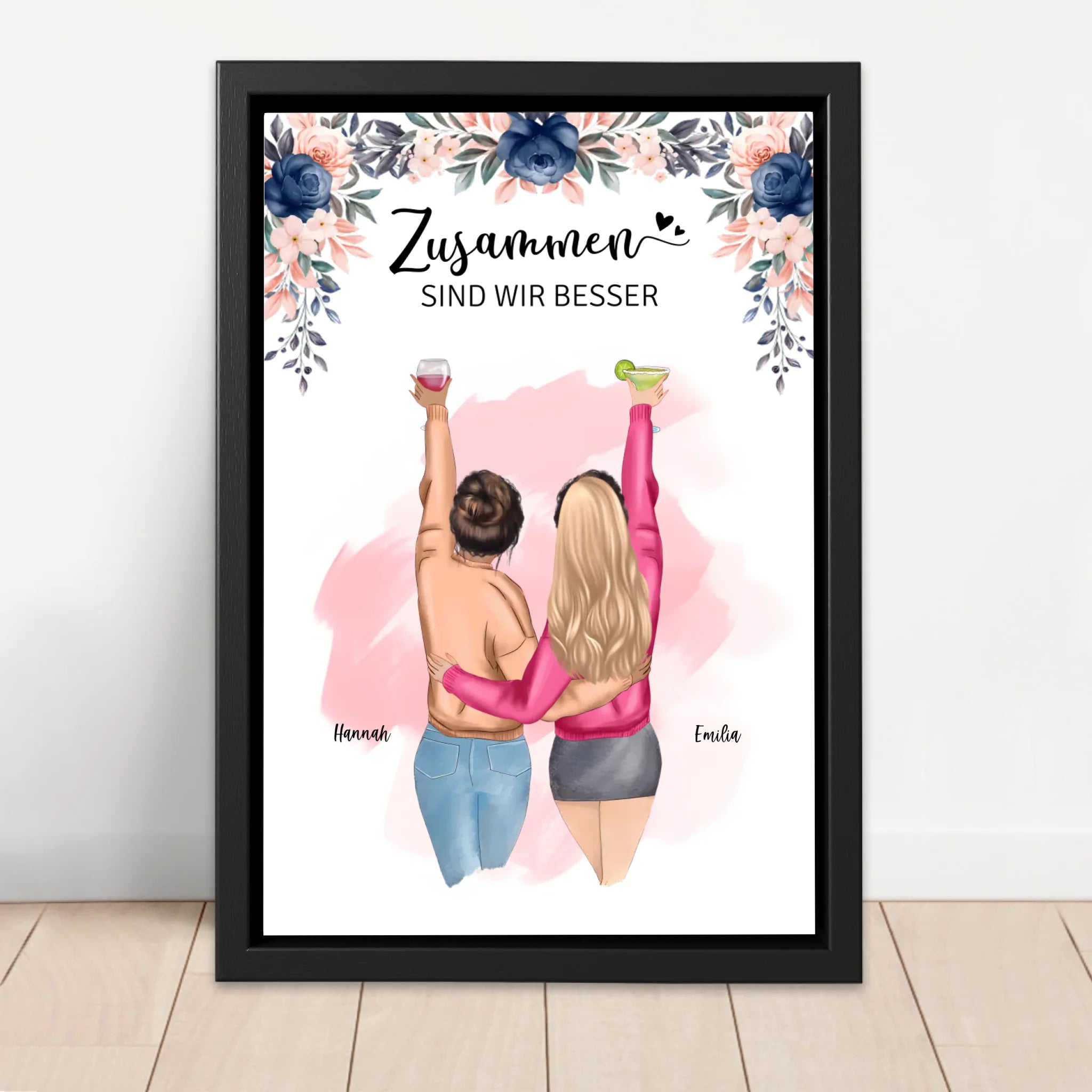 Personalisierte Leinwand – Beste Freunde für immer