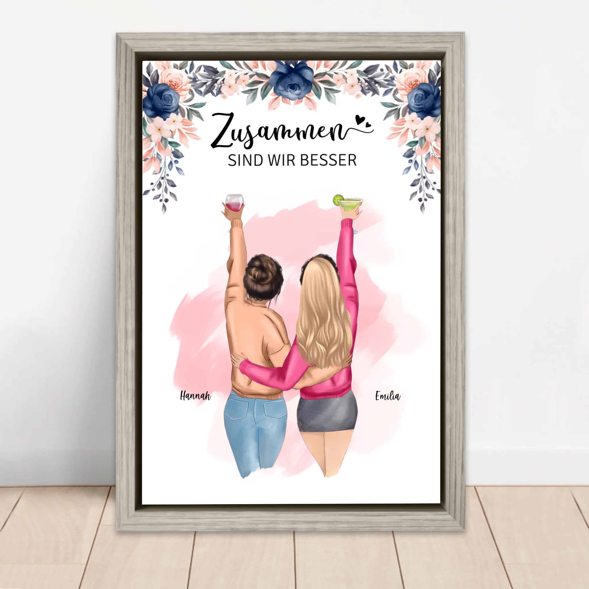 Personalisierte Leinwand – Beste Freunde für immer