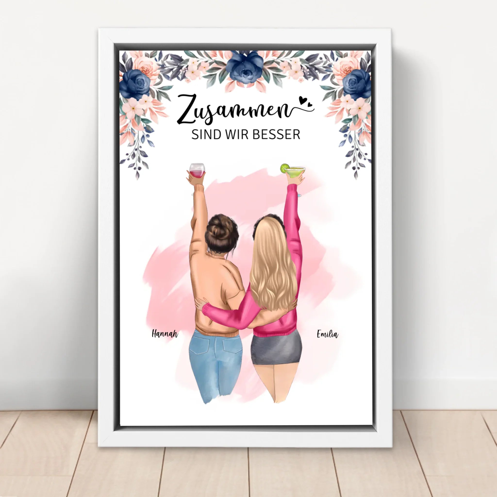 Personalisierte Leinwand – Beste Freunde für immer