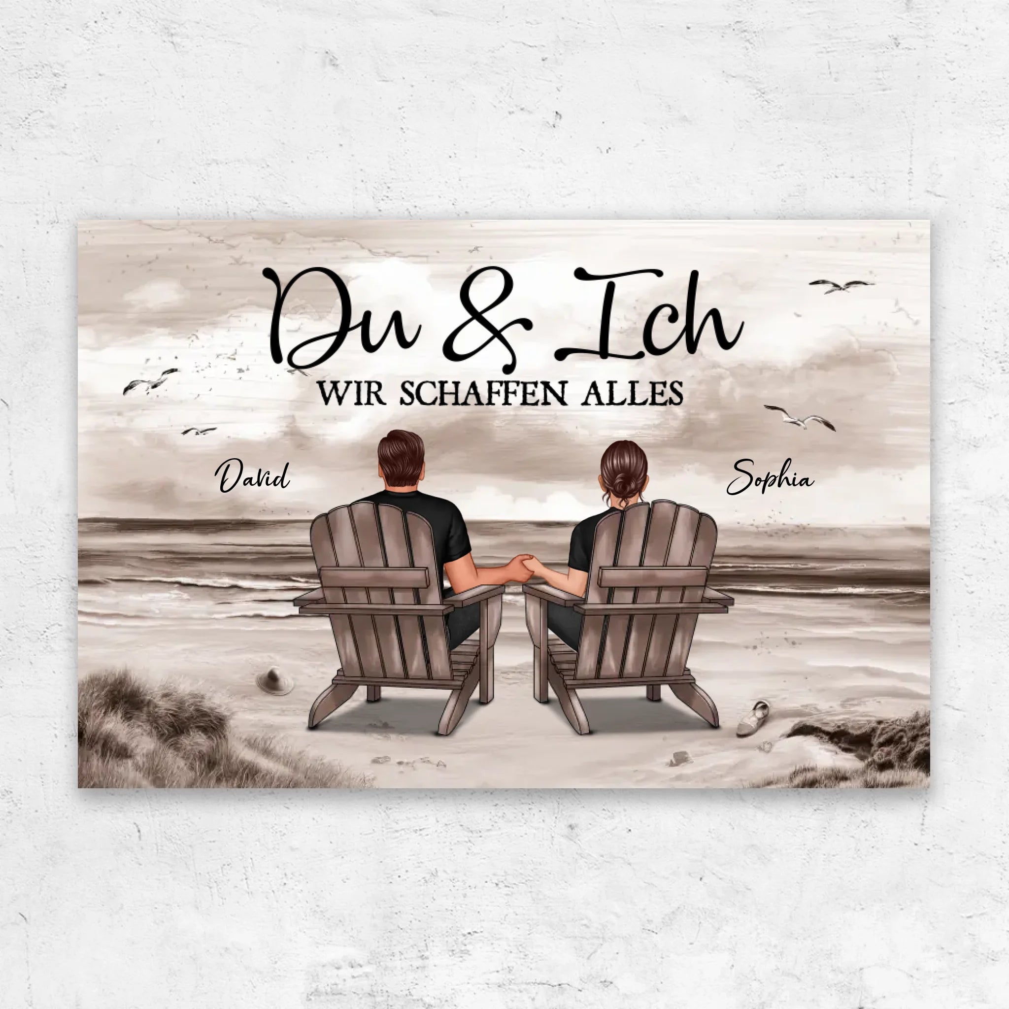 Personalisierte Leinwand "Du und ich, wir schaffen alles"