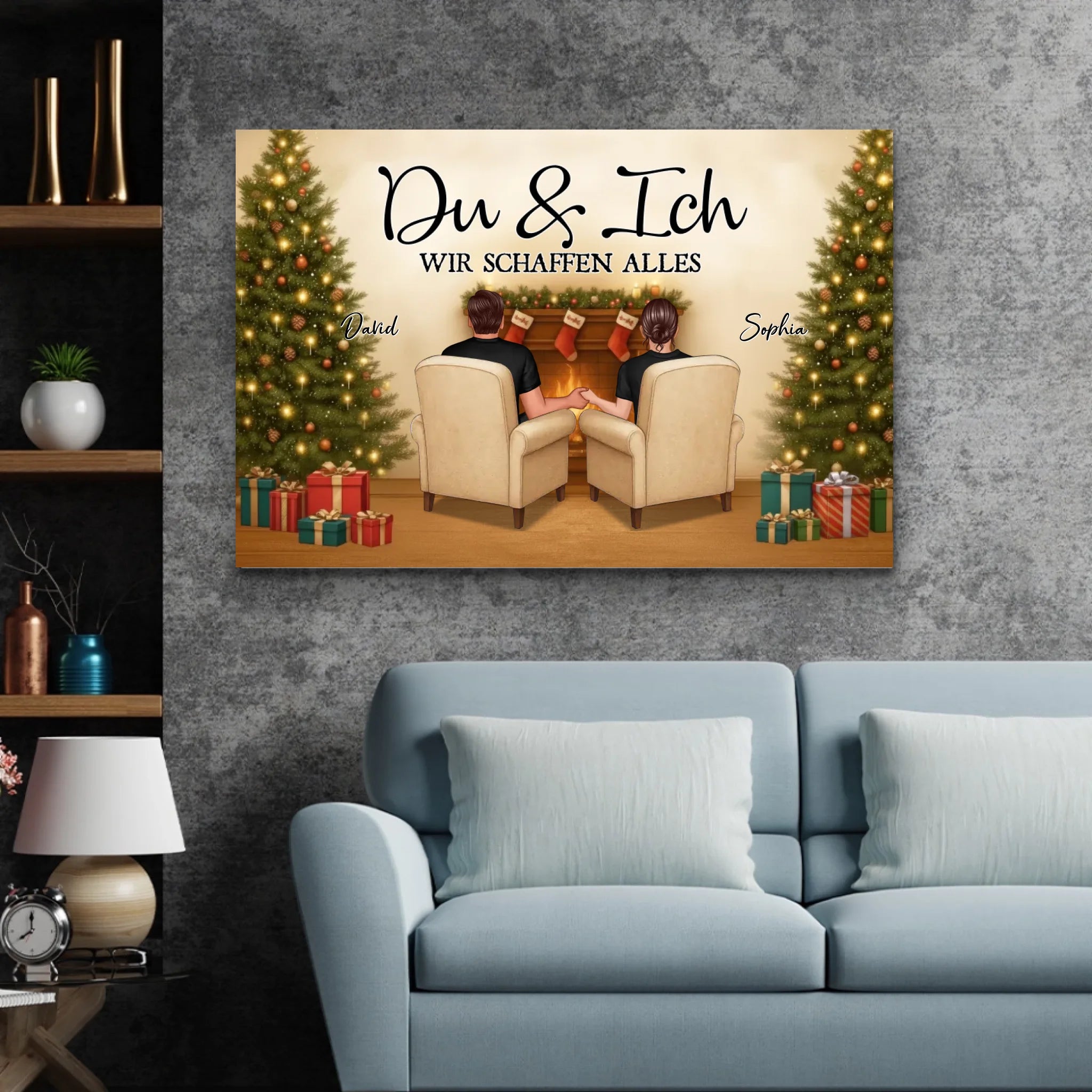 Personalisierte Leinwand – Du und ich – wir schaffen das dieses Weihnachten