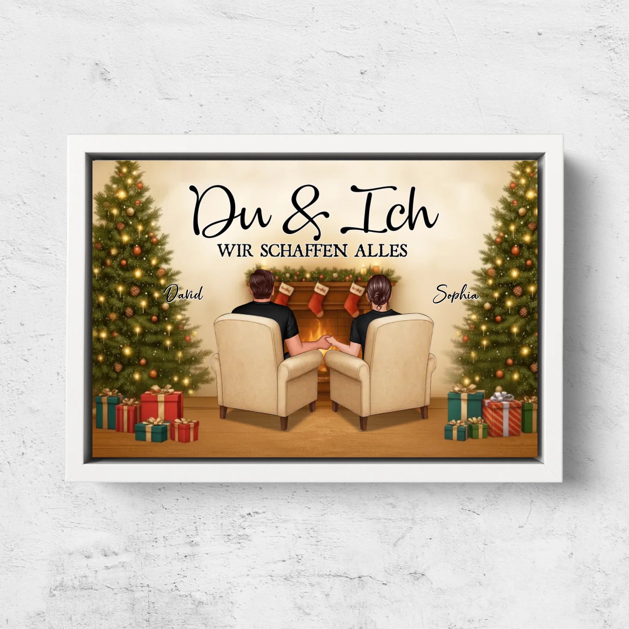 Personalisierte Leinwand – Du und ich – wir schaffen das dieses Weihnachten