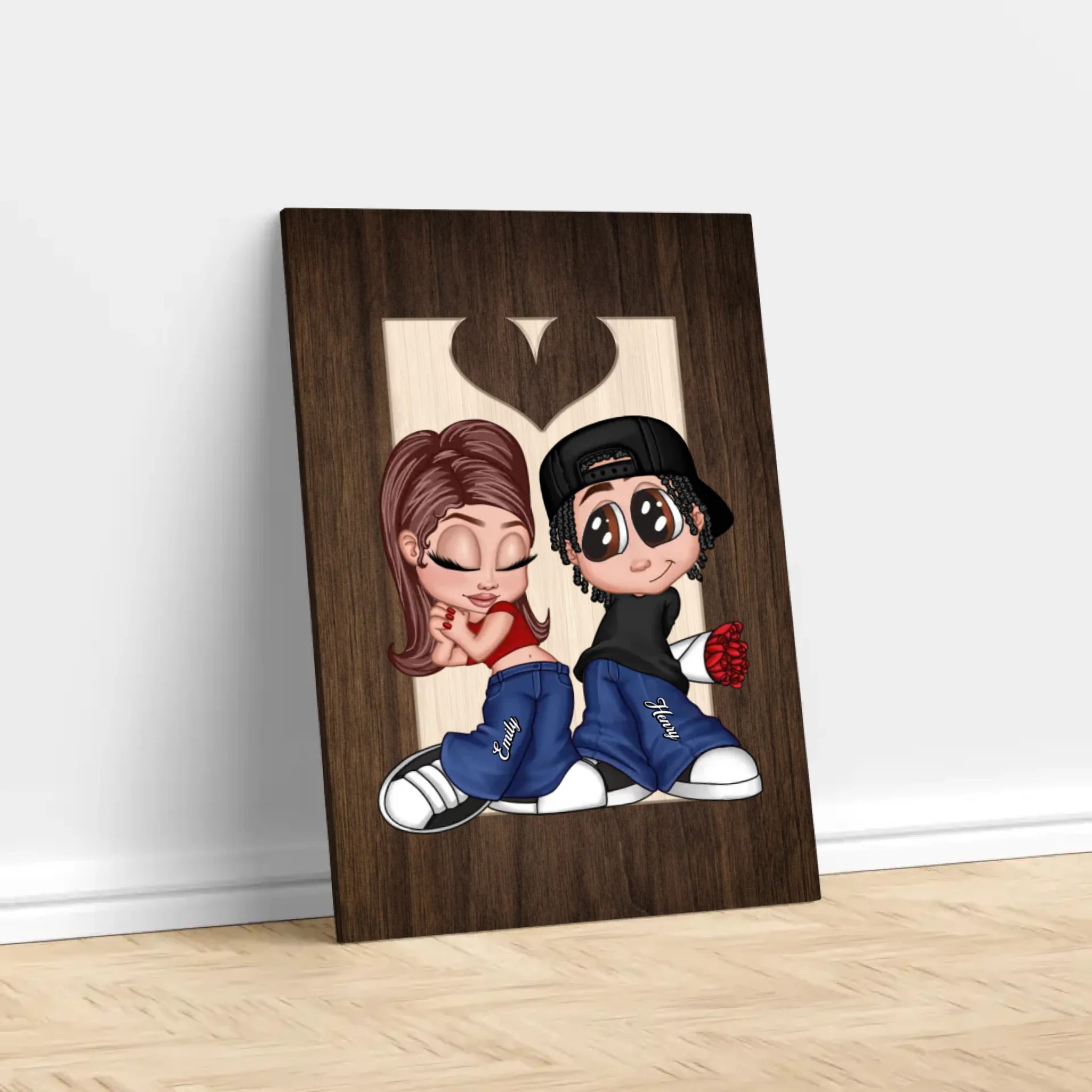 Personalisierte Leinwand – Y2K-Paar