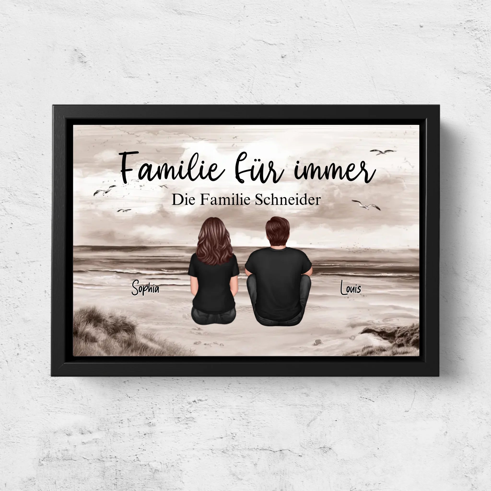 Personalisierte Leinwand "Familie für immer"