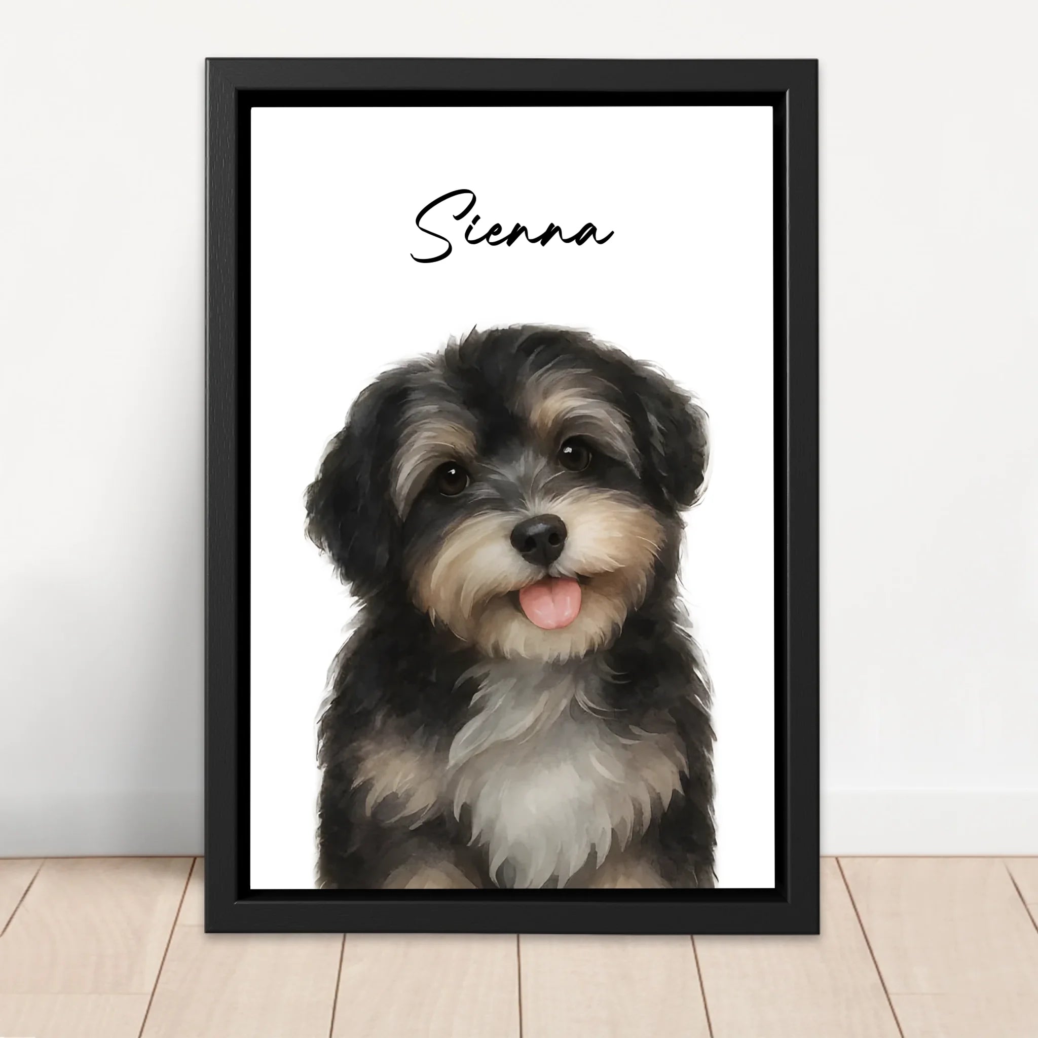 Personalisierte Leinwand – Hundefoto Aquarell
