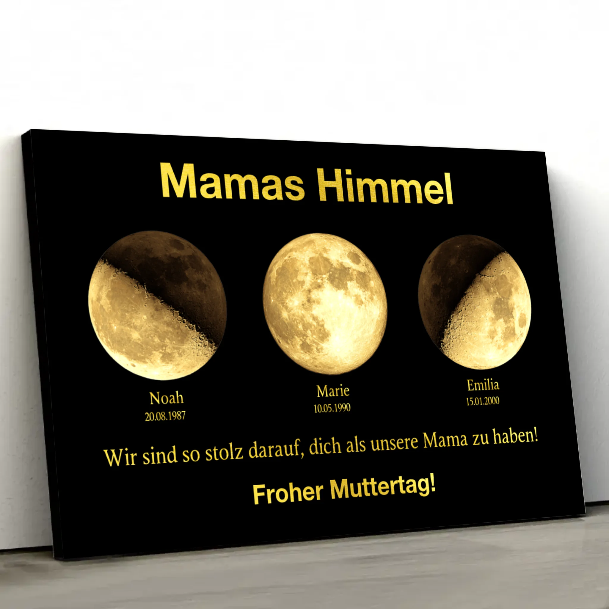 Personalisierte Leinwand "Mamas Universum"