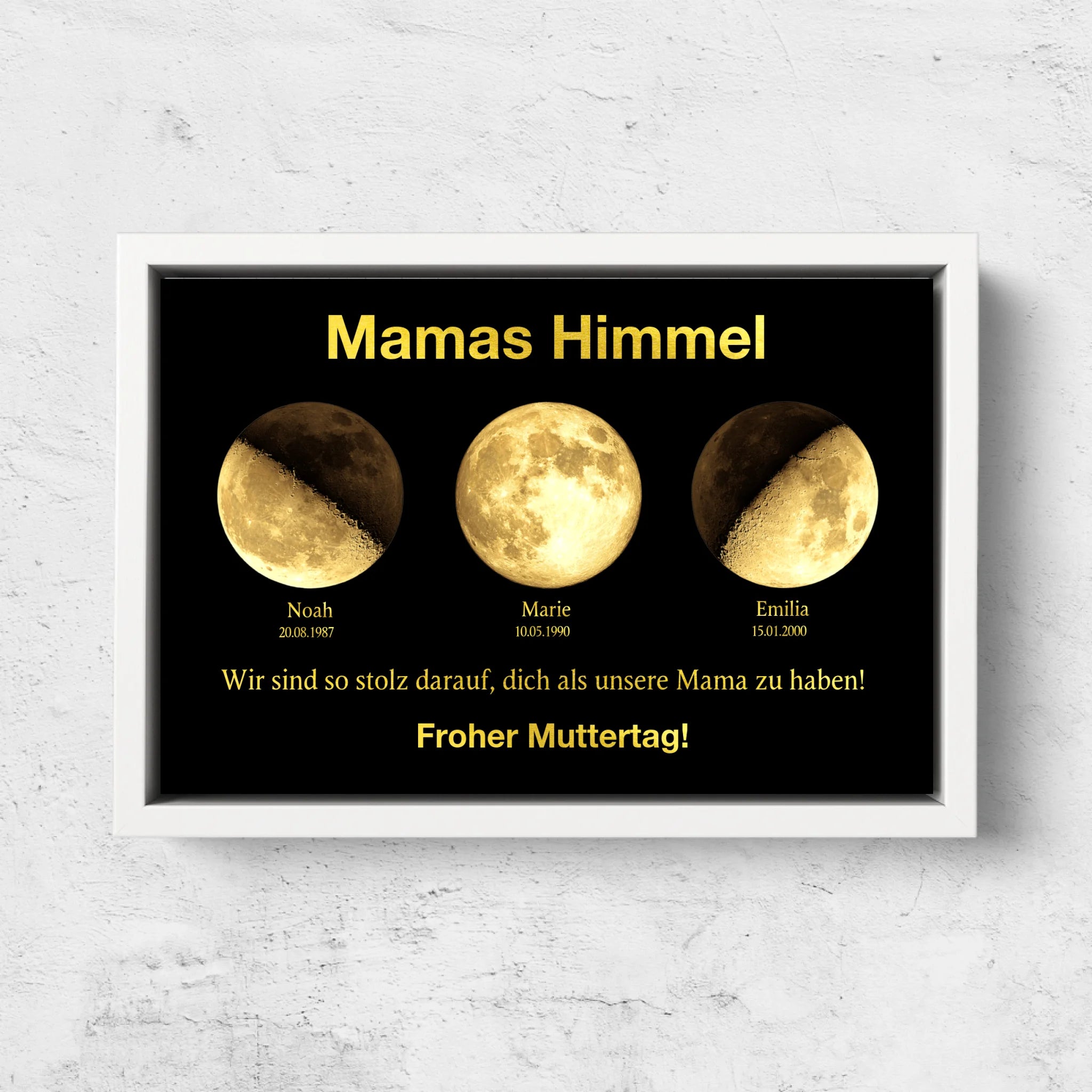 Personalisierte Leinwand "Mamas Universum"