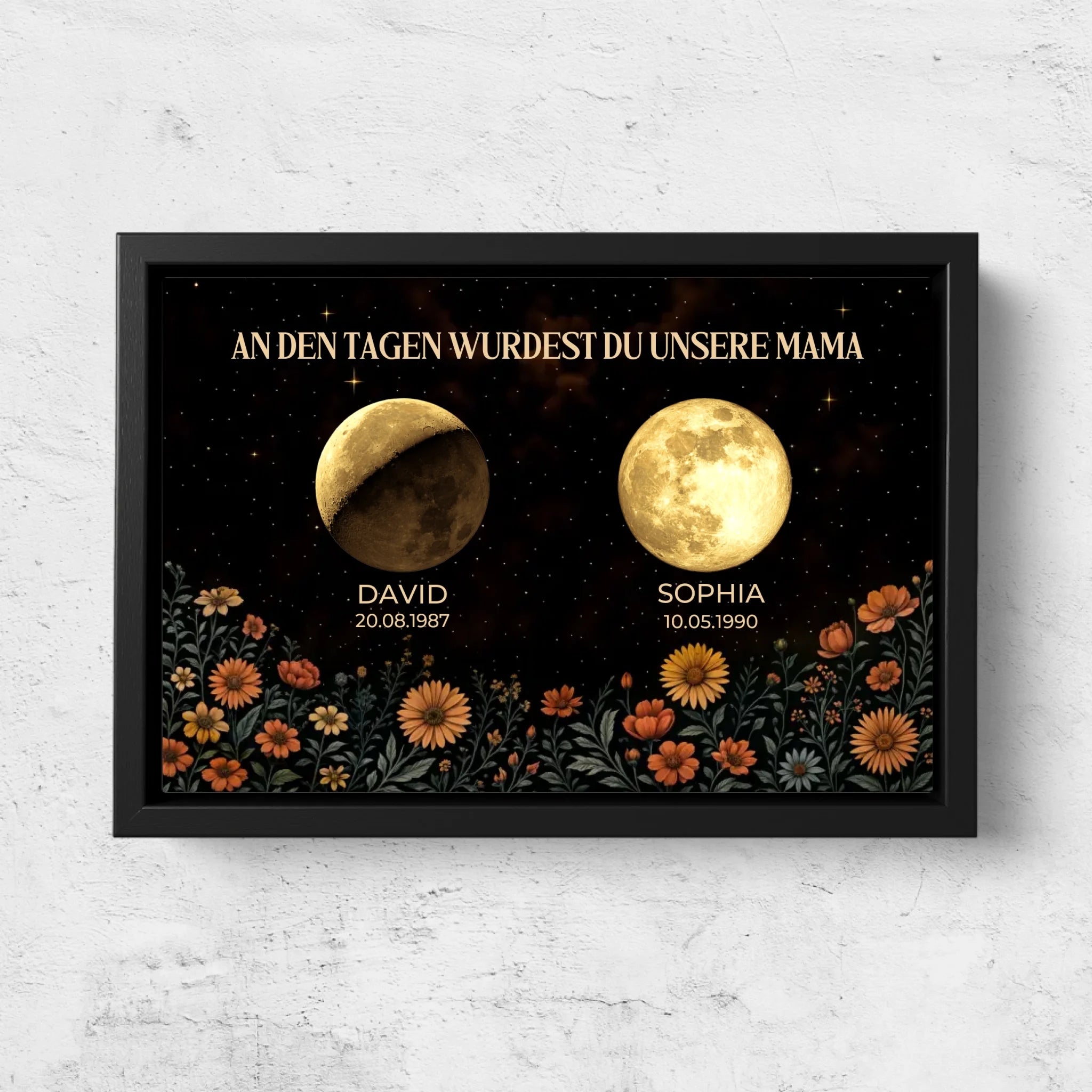 Personalisierte Leinwand "Die Tage, an denen du Mama wurdest"