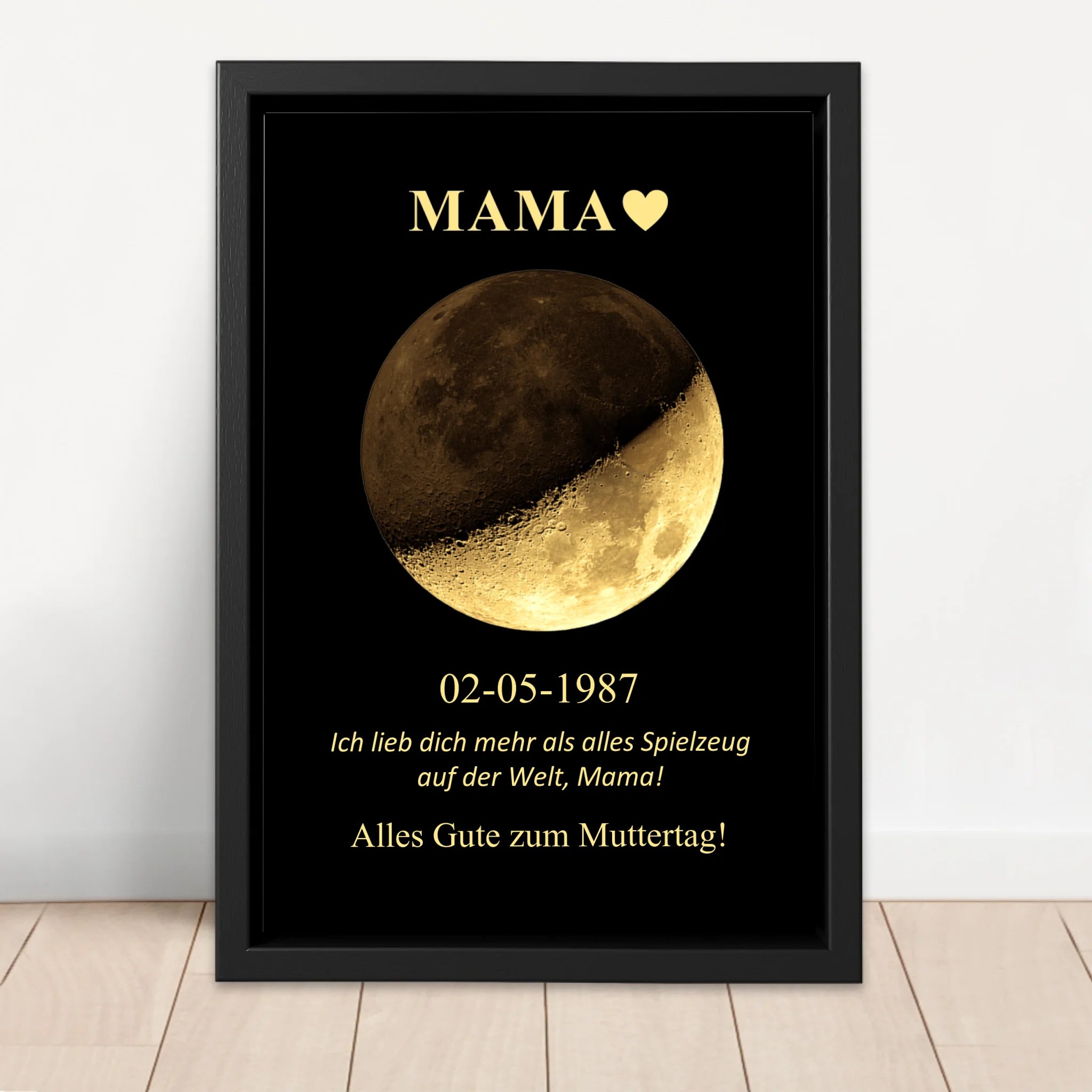 Personalisierte Leinwand "Mondphase für Mama und Papa"