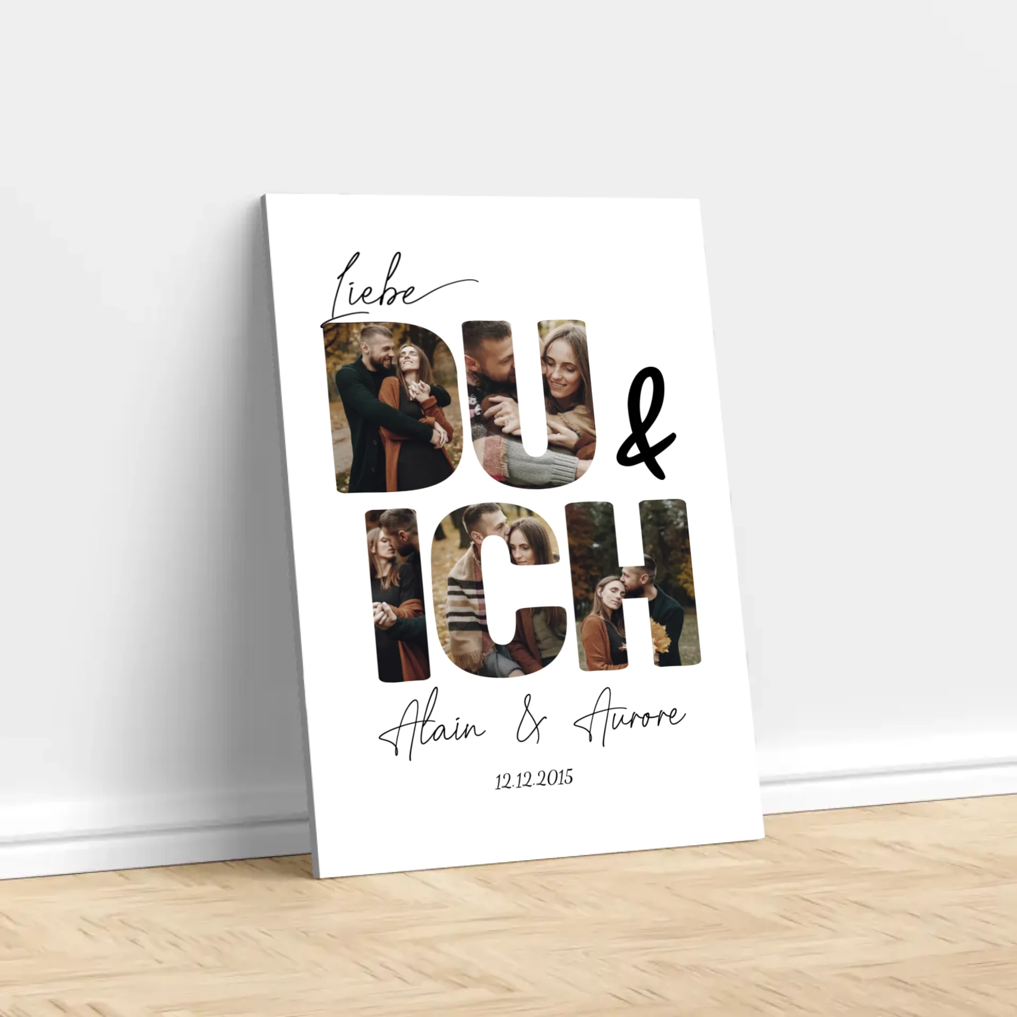 Personalisierte Leinwand "Du und ich"