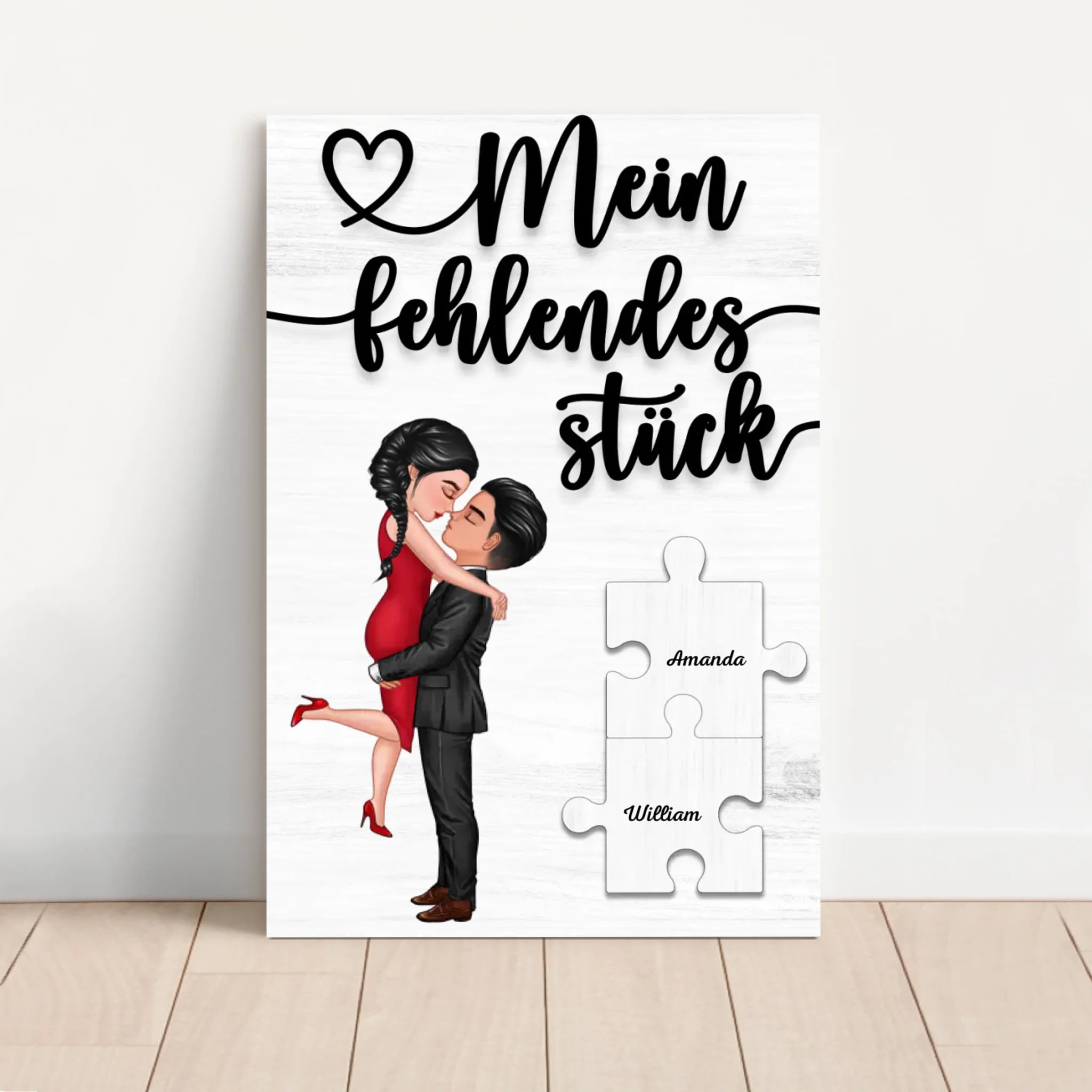 Personalisierte Leinwand "Das fehlende Stück"