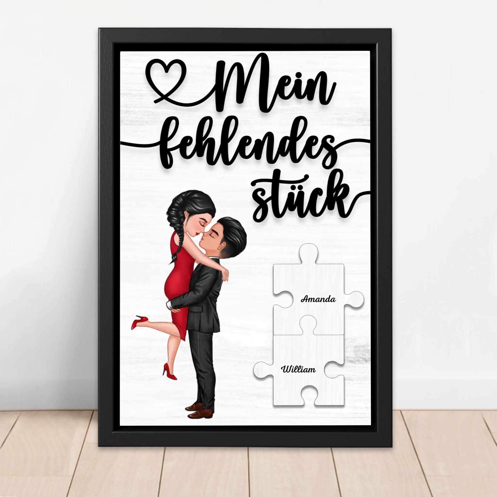 Personalisierte Leinwand "Das fehlende Stück"