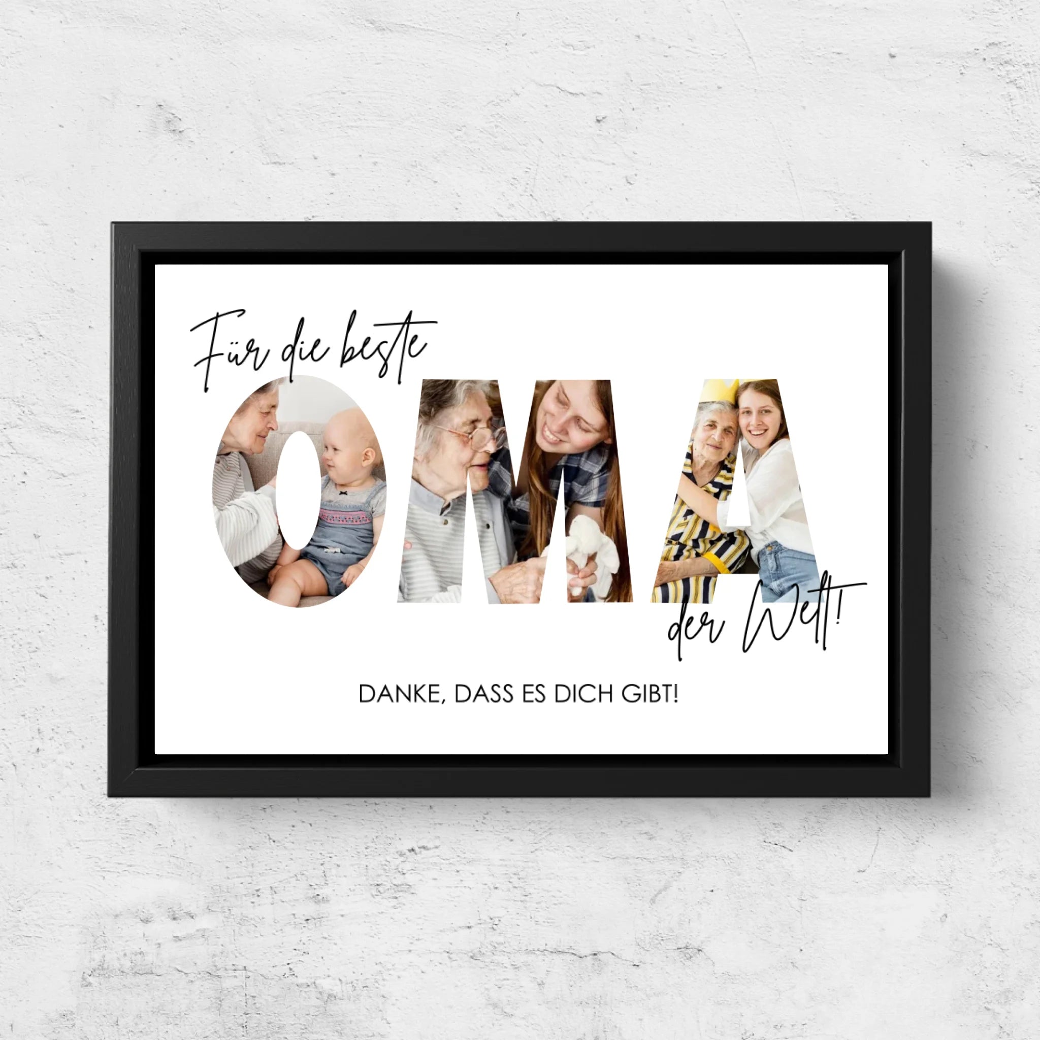 Personalisierte Leinwand "Für die beste Oma"