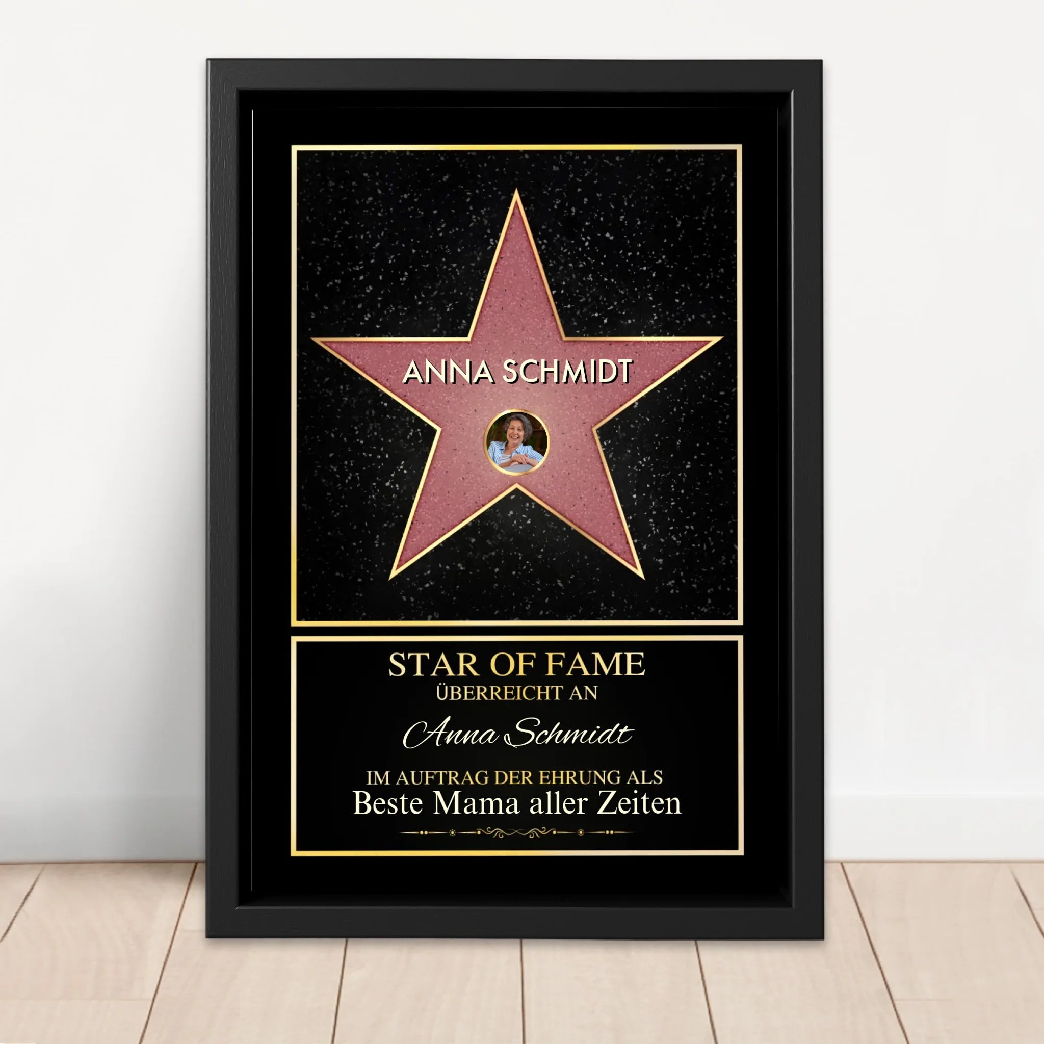 Personalisierte Leinwand "Star of Fame - mit eigenem Foto"