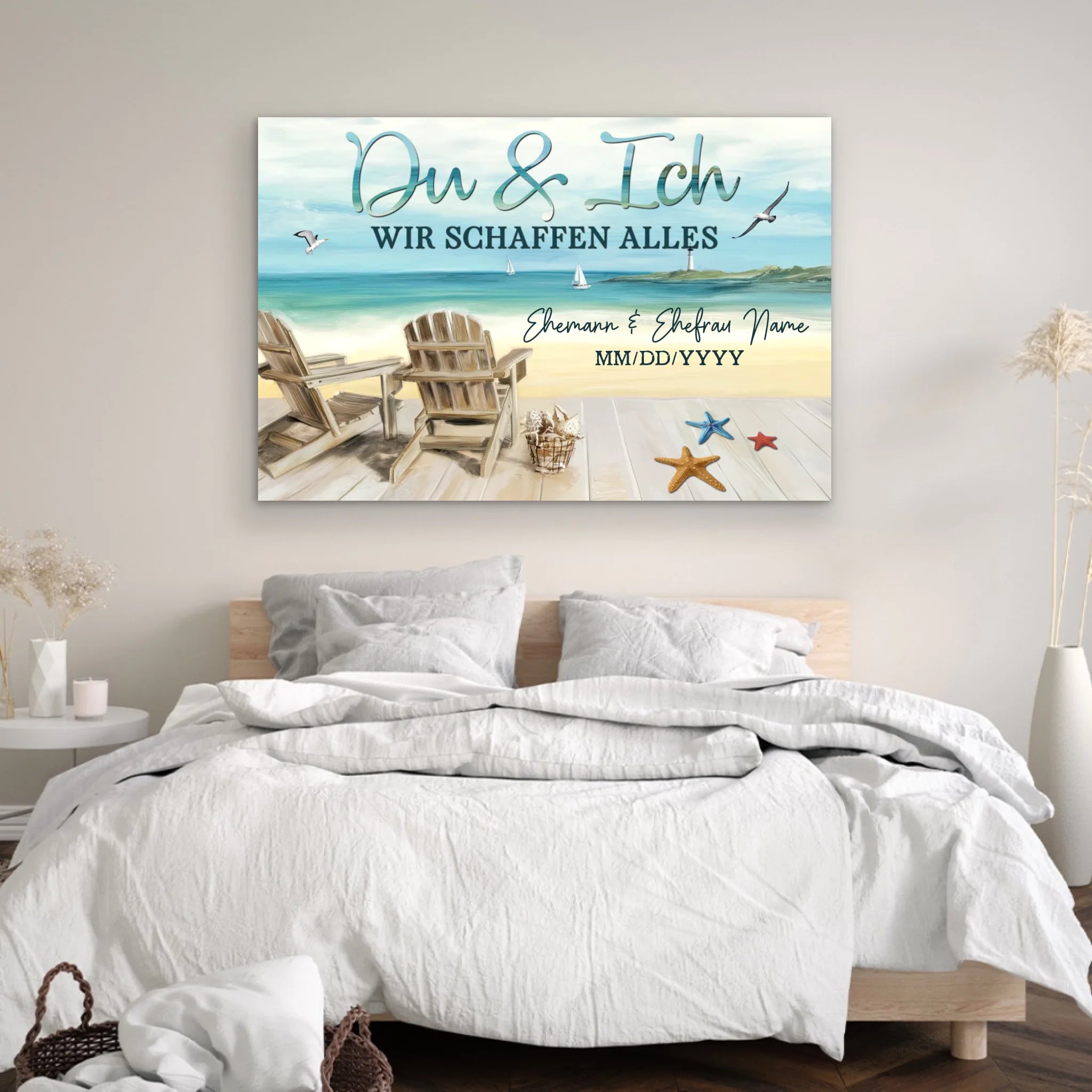 Personalisierte Leinwand "Du und ich, wir schaffen alles zusammen"