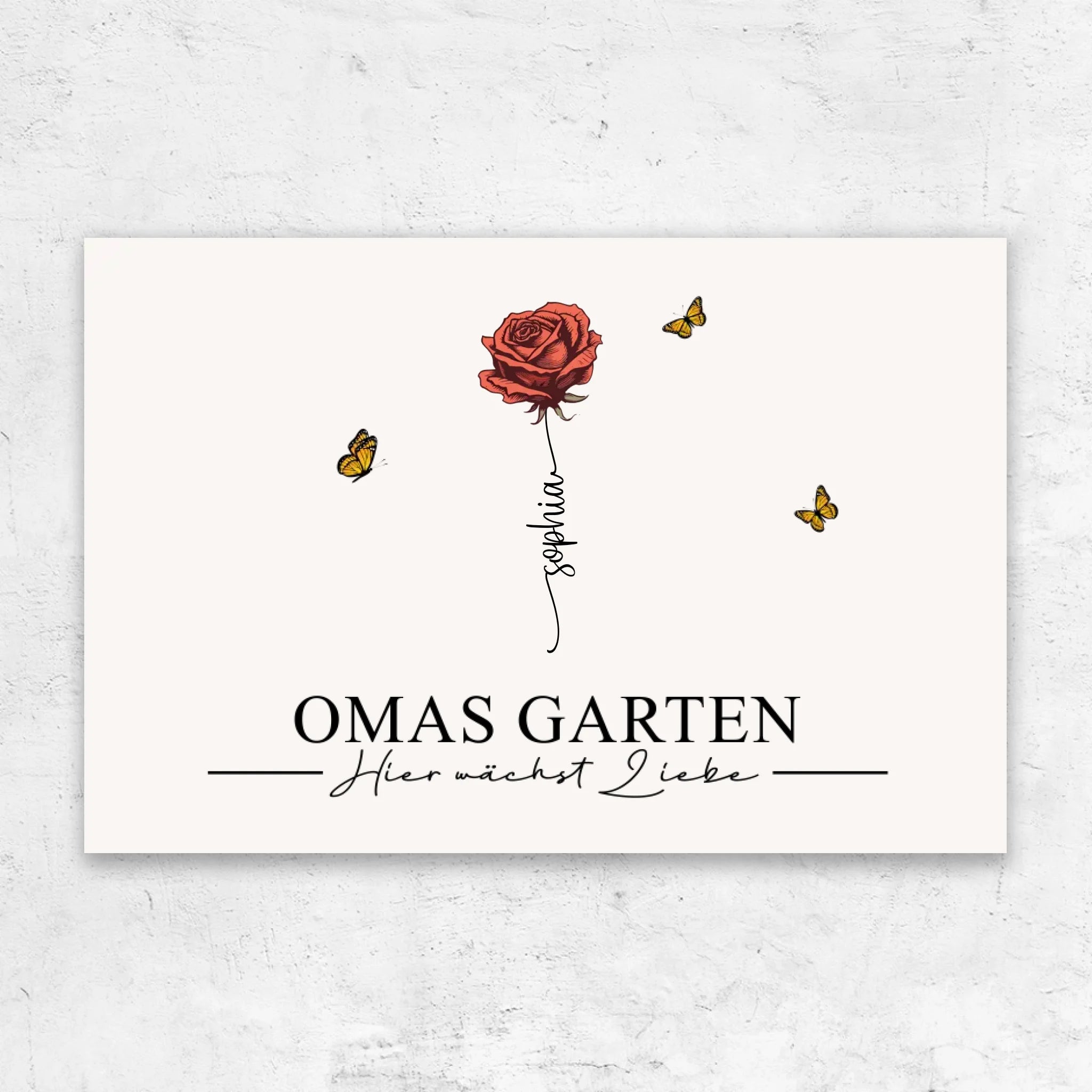 Personalisierte Leinwand "Omas Garten"