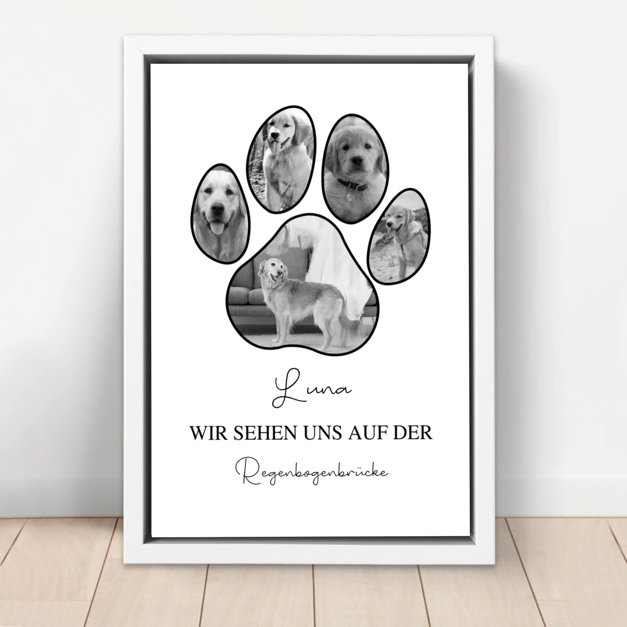 Personalisierte Leinwand "Regenbogenbrücke"