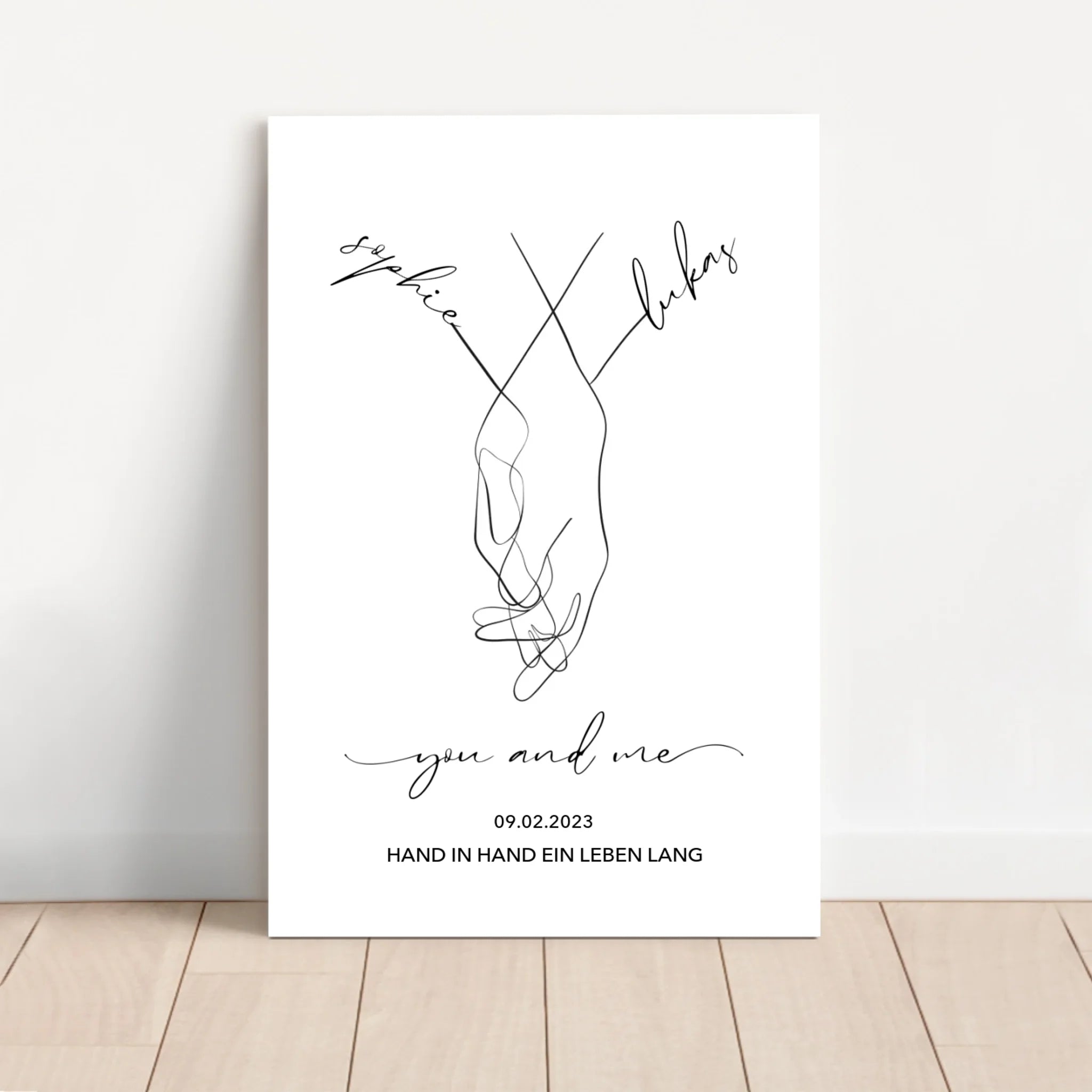 Personalisierte Leinwand "You and Me"