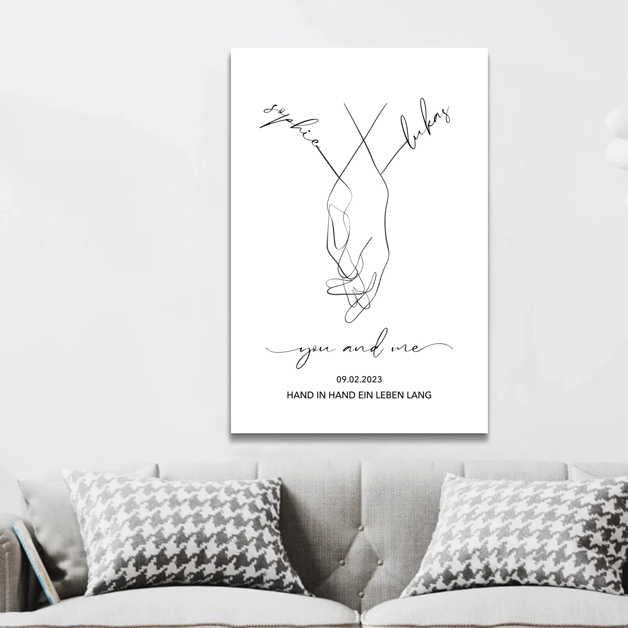 Personalisierte Leinwand "You and Me"