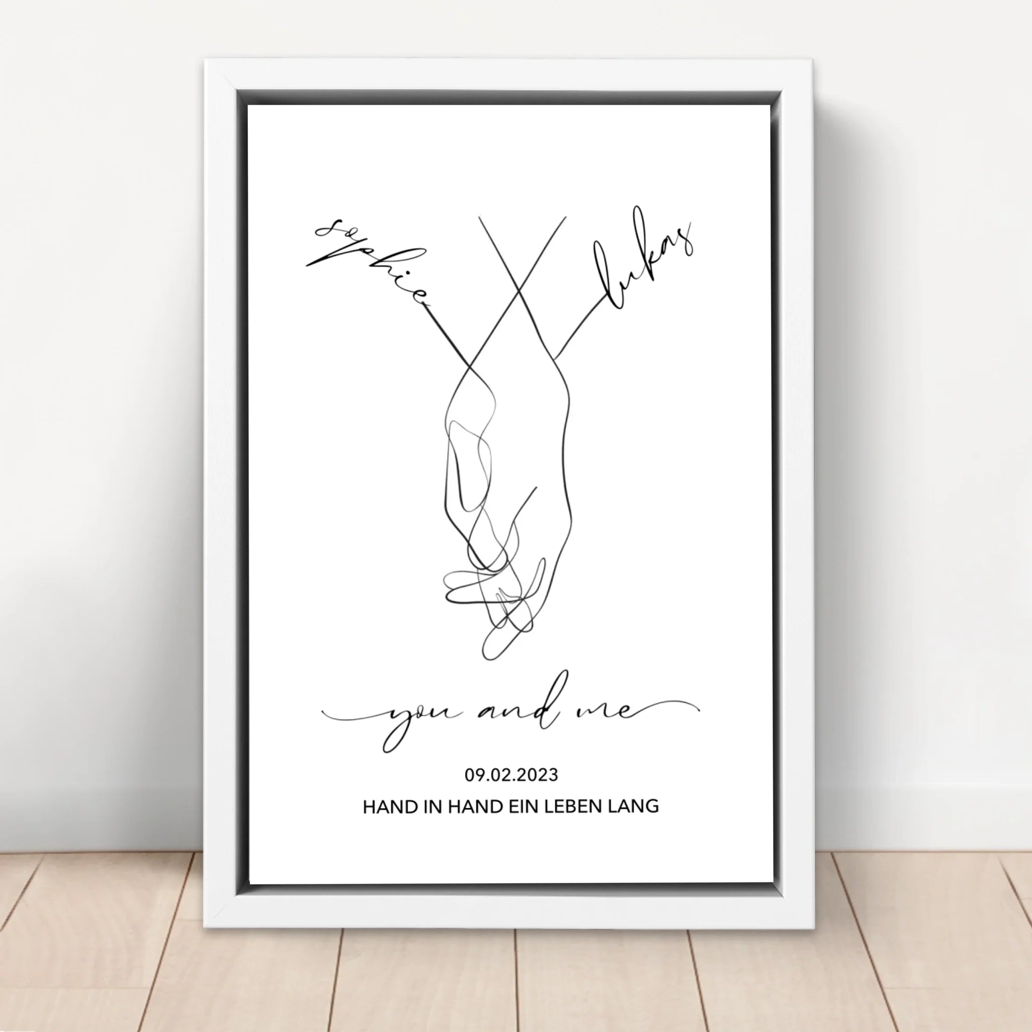 Personalisierte Leinwand "You and Me"