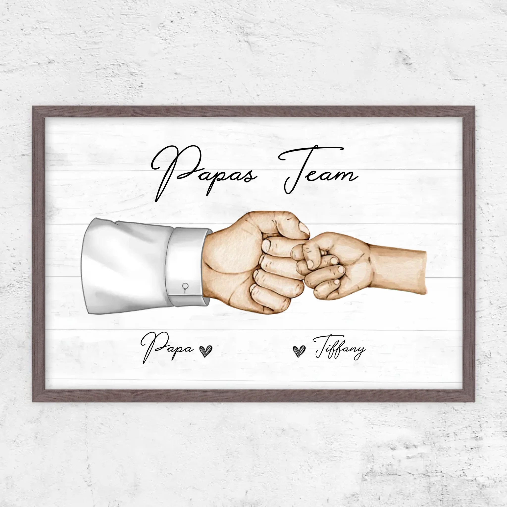 Personalisiertes Poster "Papas Team"