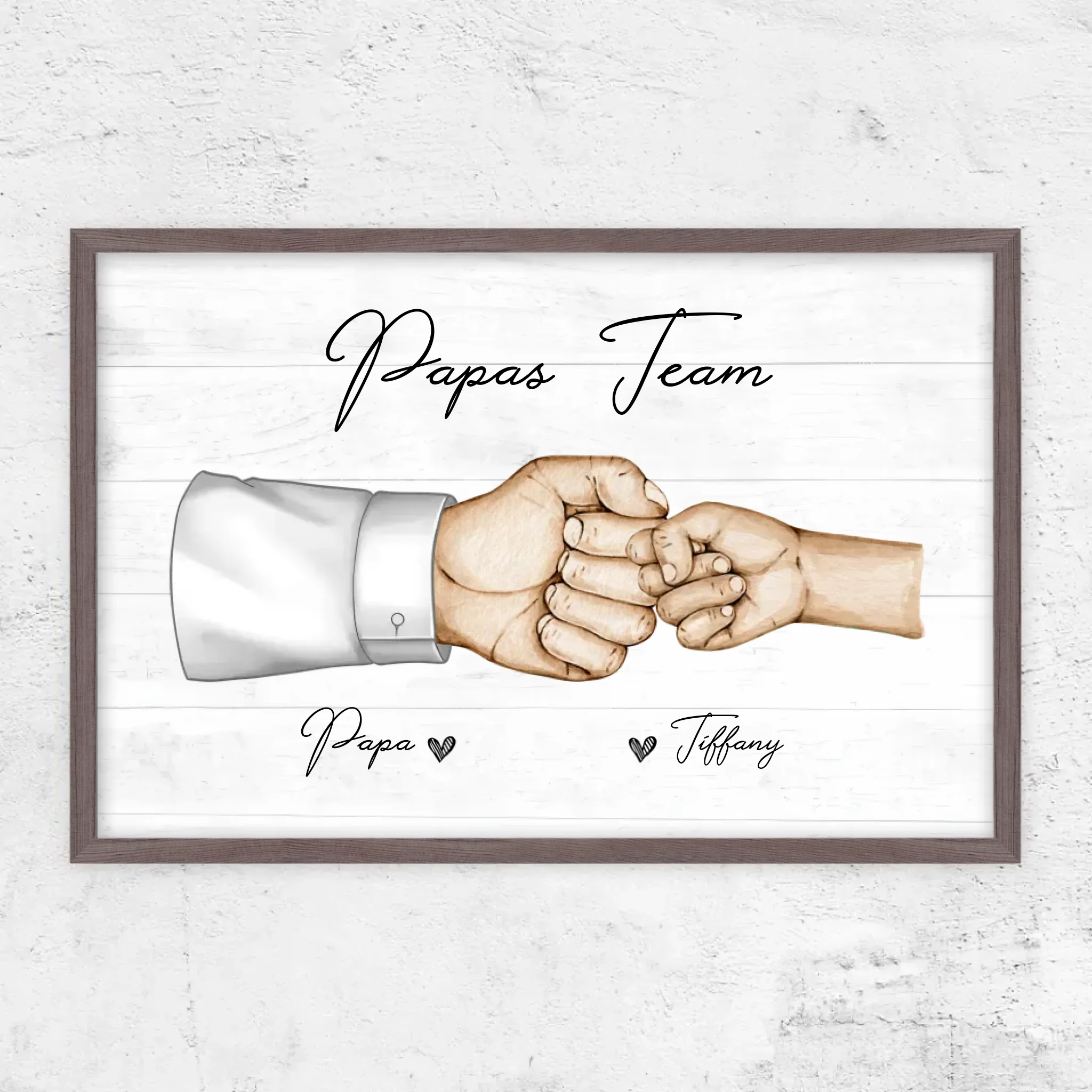 Personalisiertes Poster "Papas Team"