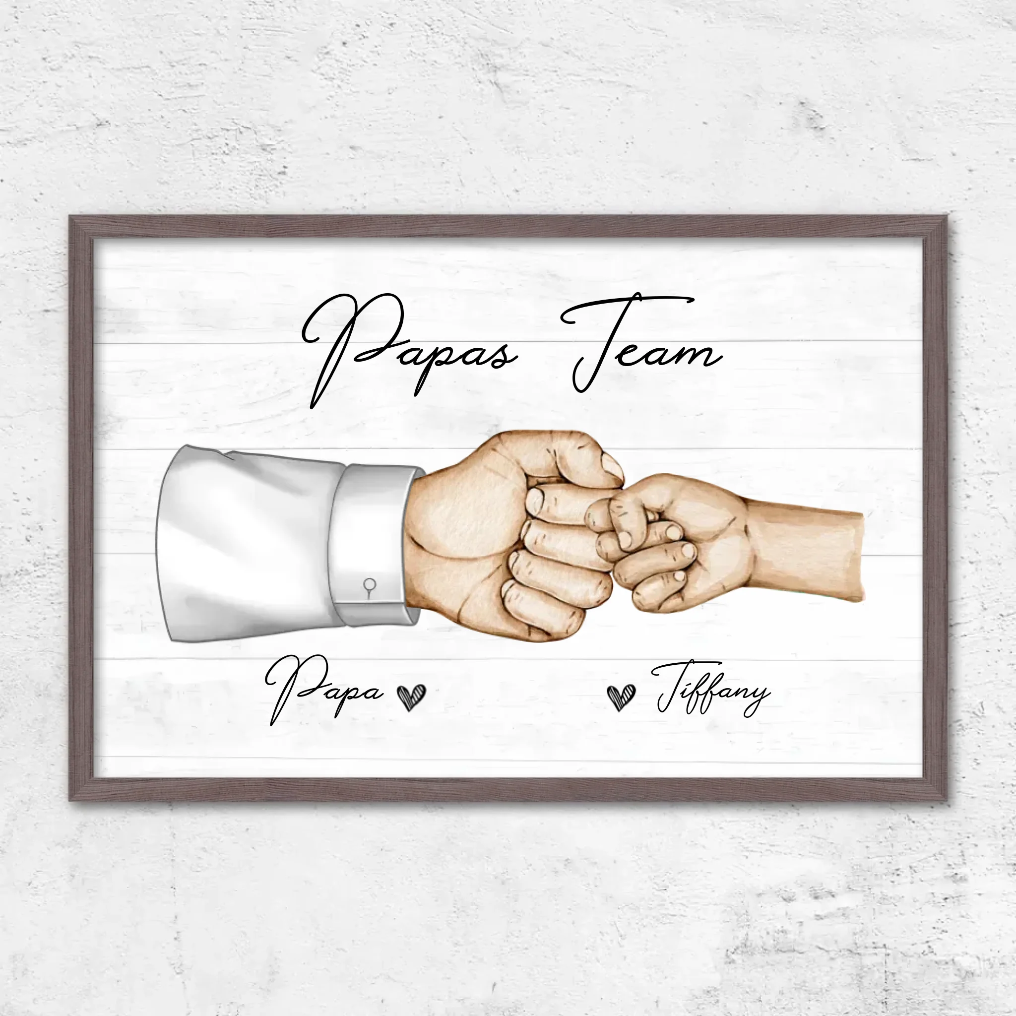 Personalisiertes Poster "Papas Team"