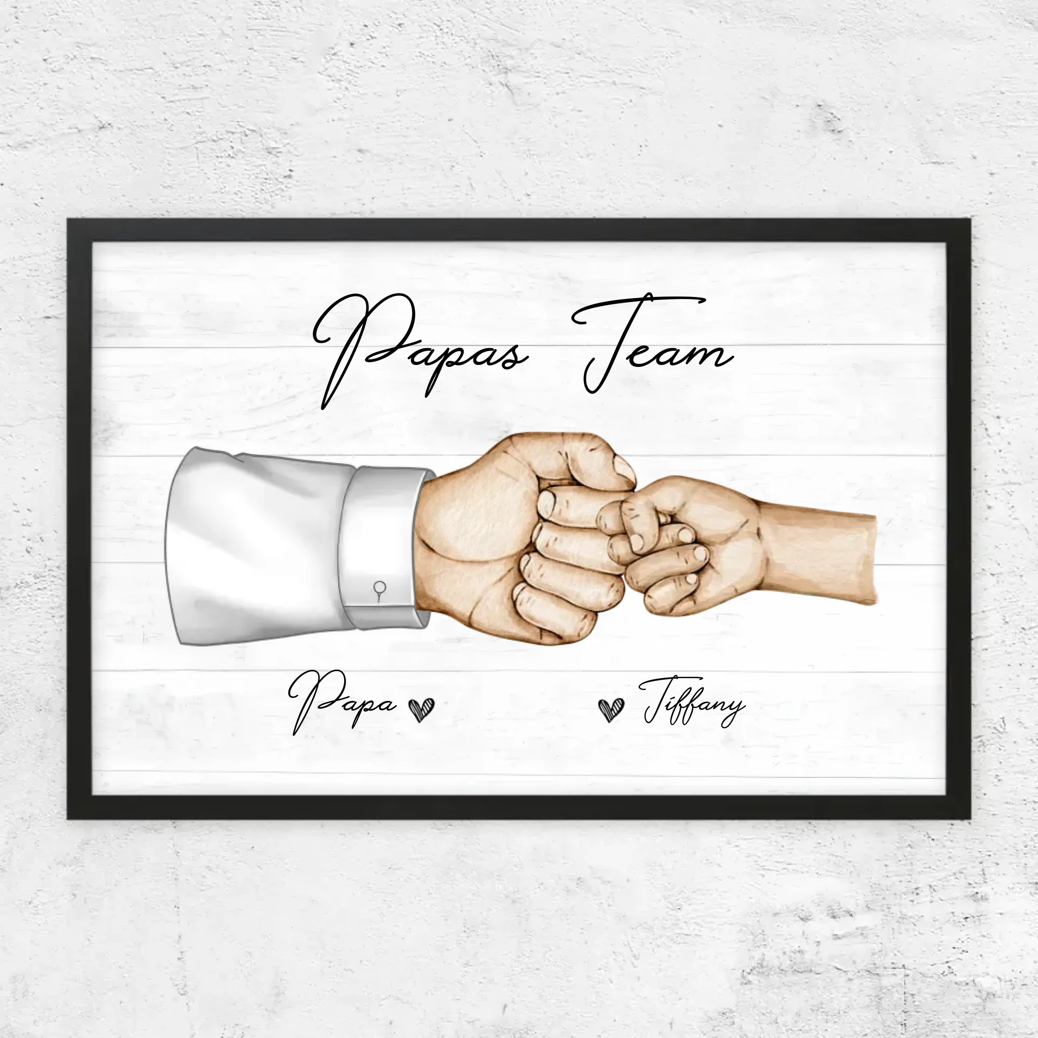 Personalisiertes Poster "Papas Team"