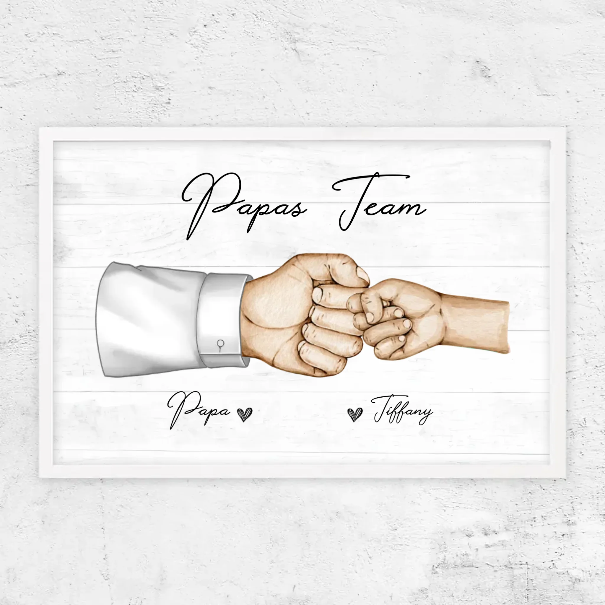 Personalisiertes Poster "Papas Team"
