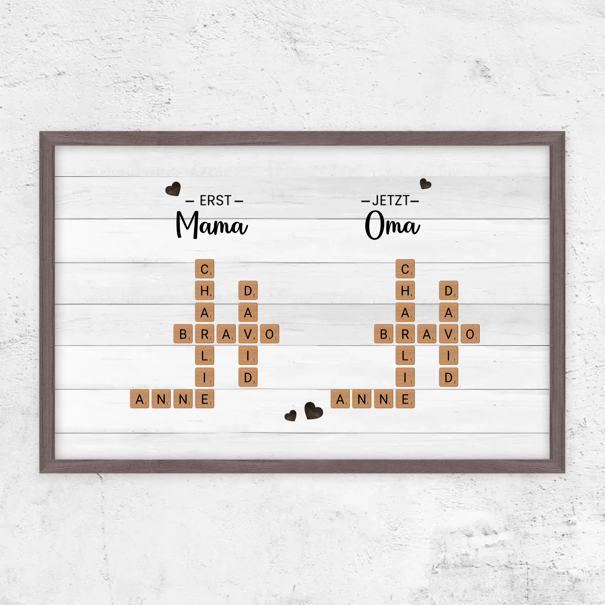 Personalisiertes Poster "Erst mama, Jetzt Oma - Kreuzworträtsel"