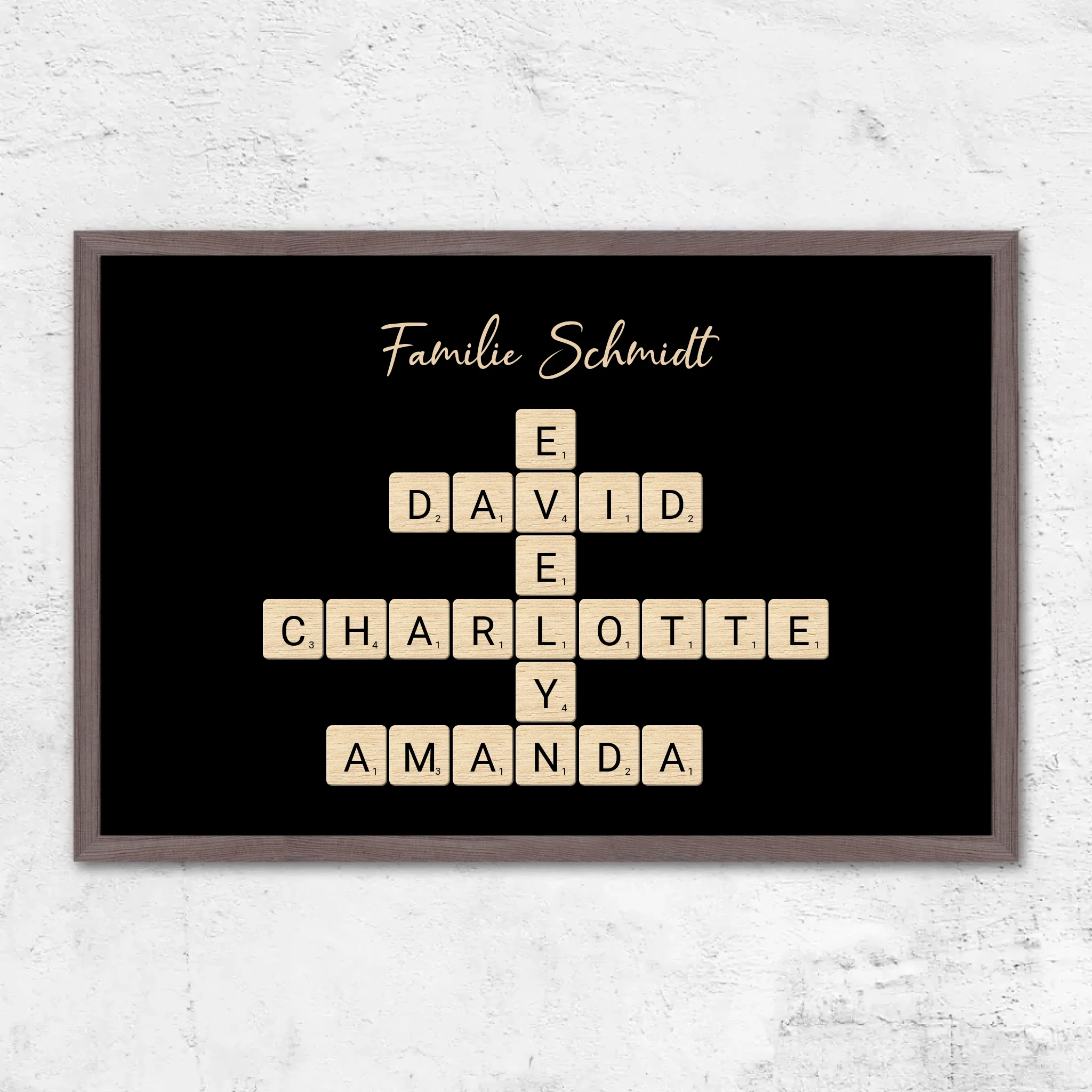 Personalisiertes Poster "Familien-Kreuzworträtsel - Horizontal"