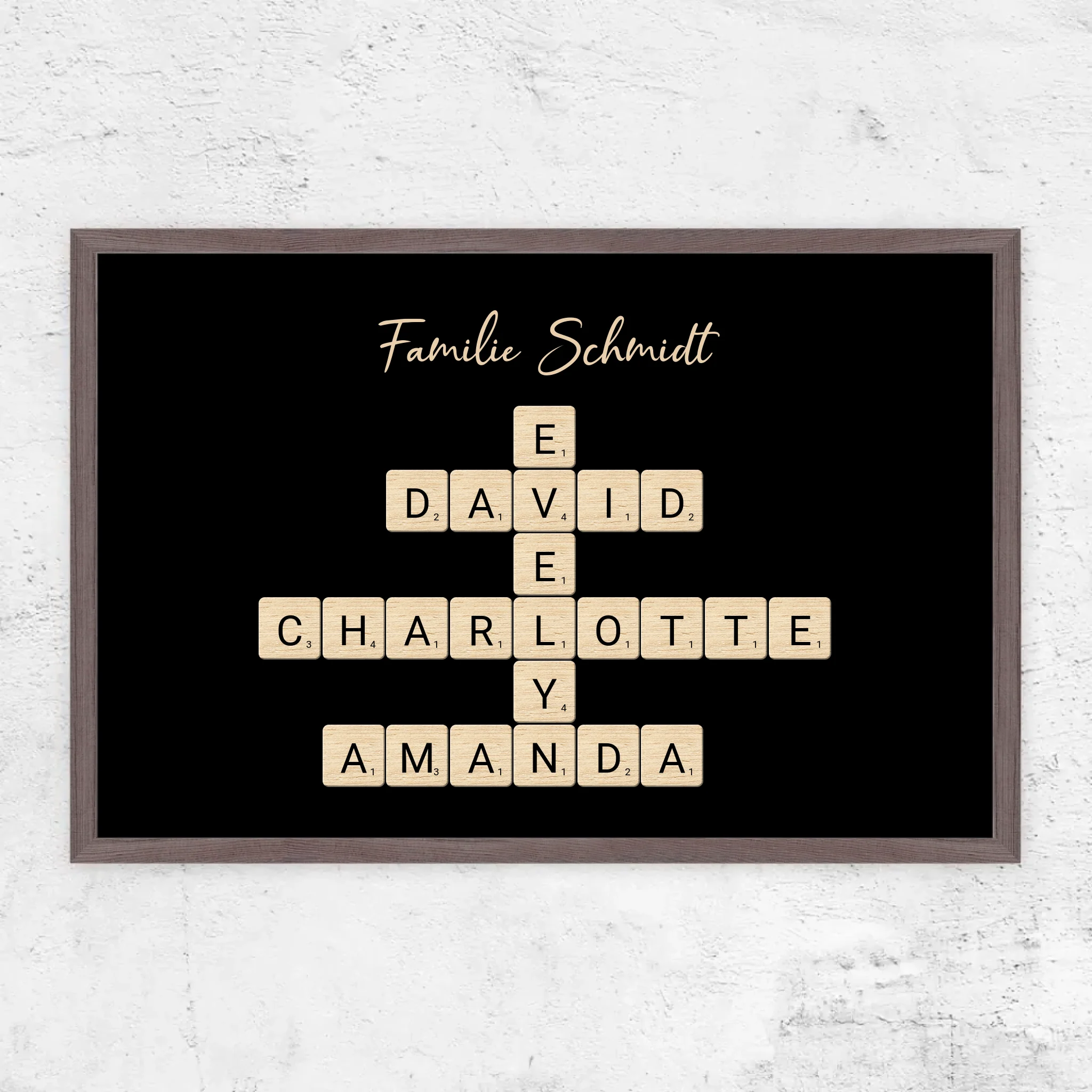 Personalisiertes Poster "Familien-Kreuzworträtsel - Horizontal"