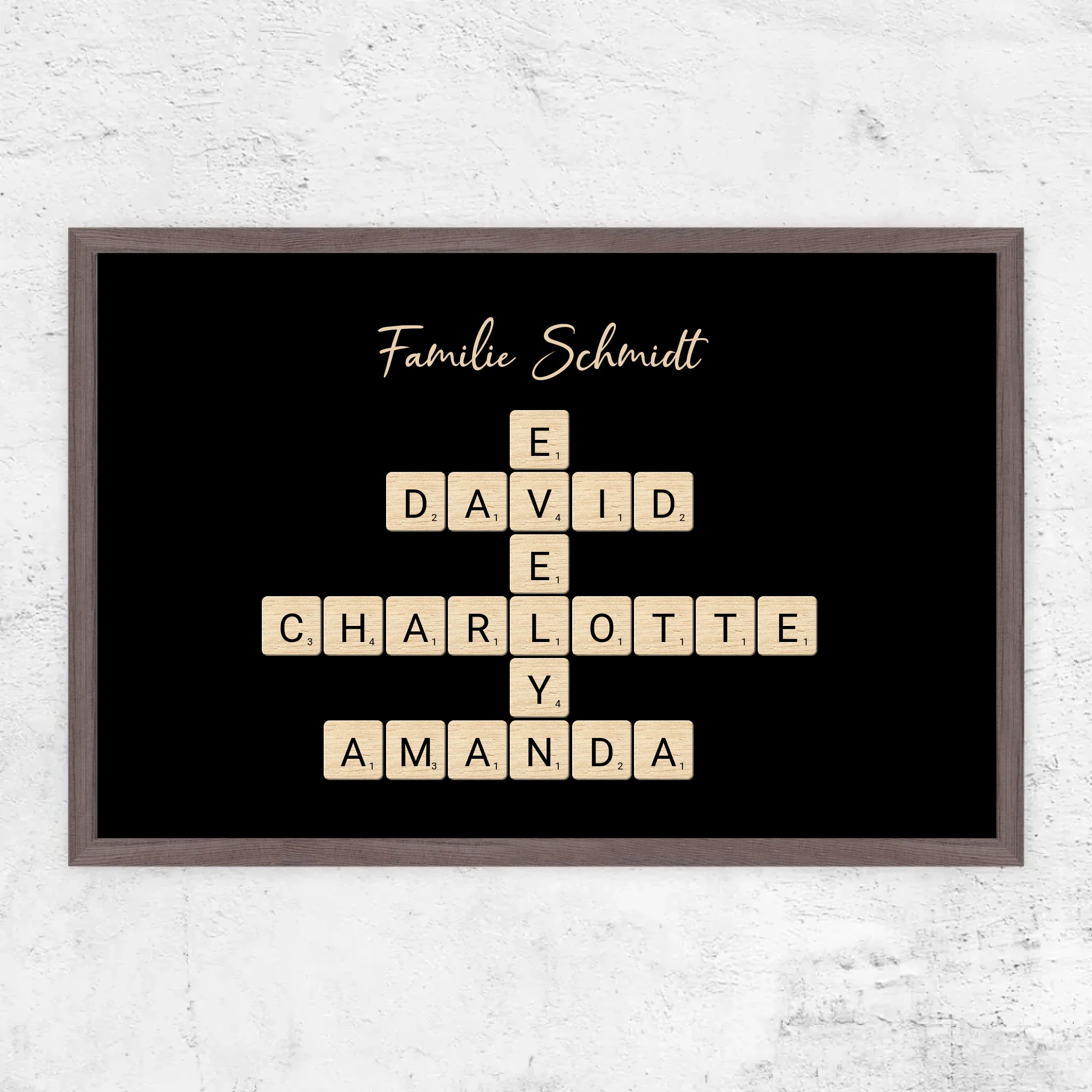 Personalisiertes Poster "Familien-Kreuzworträtsel - Horizontal"