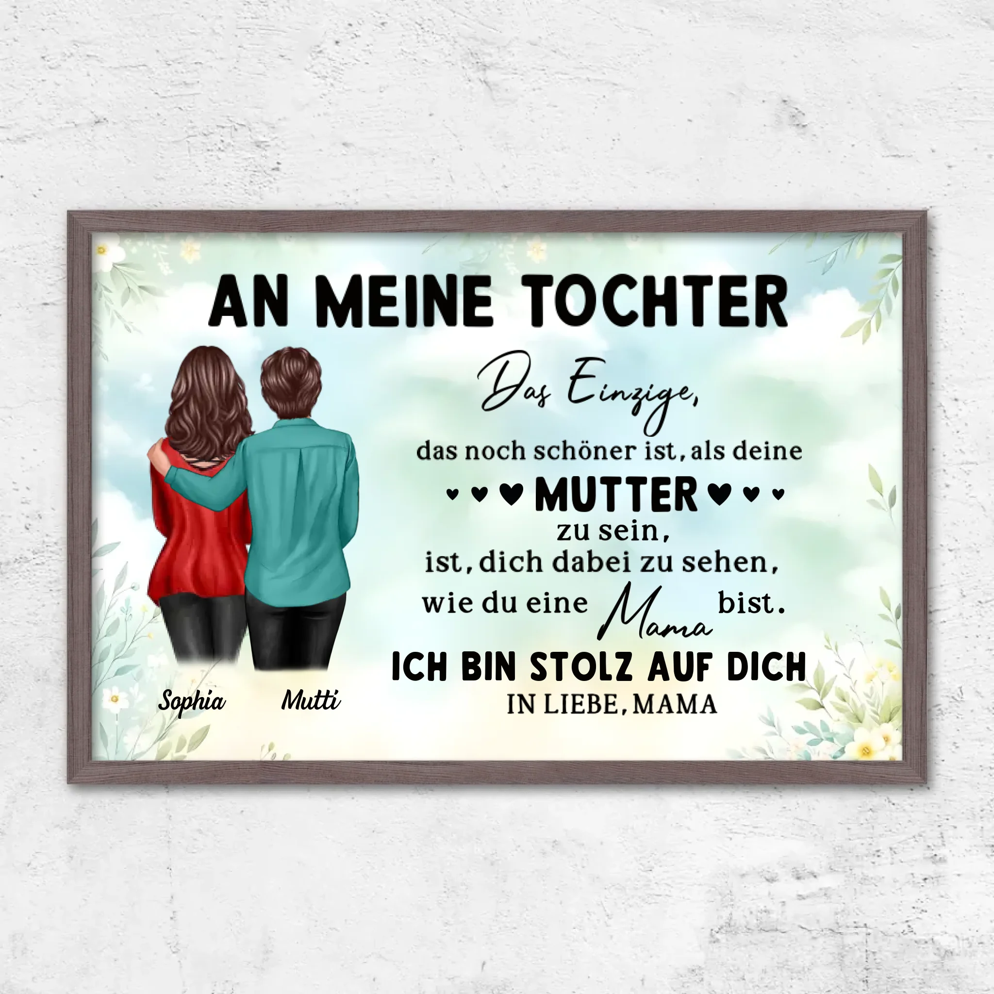 Personalisiertes Poster "Von Mutter zu Tochter - Muttertagsgeschenk"