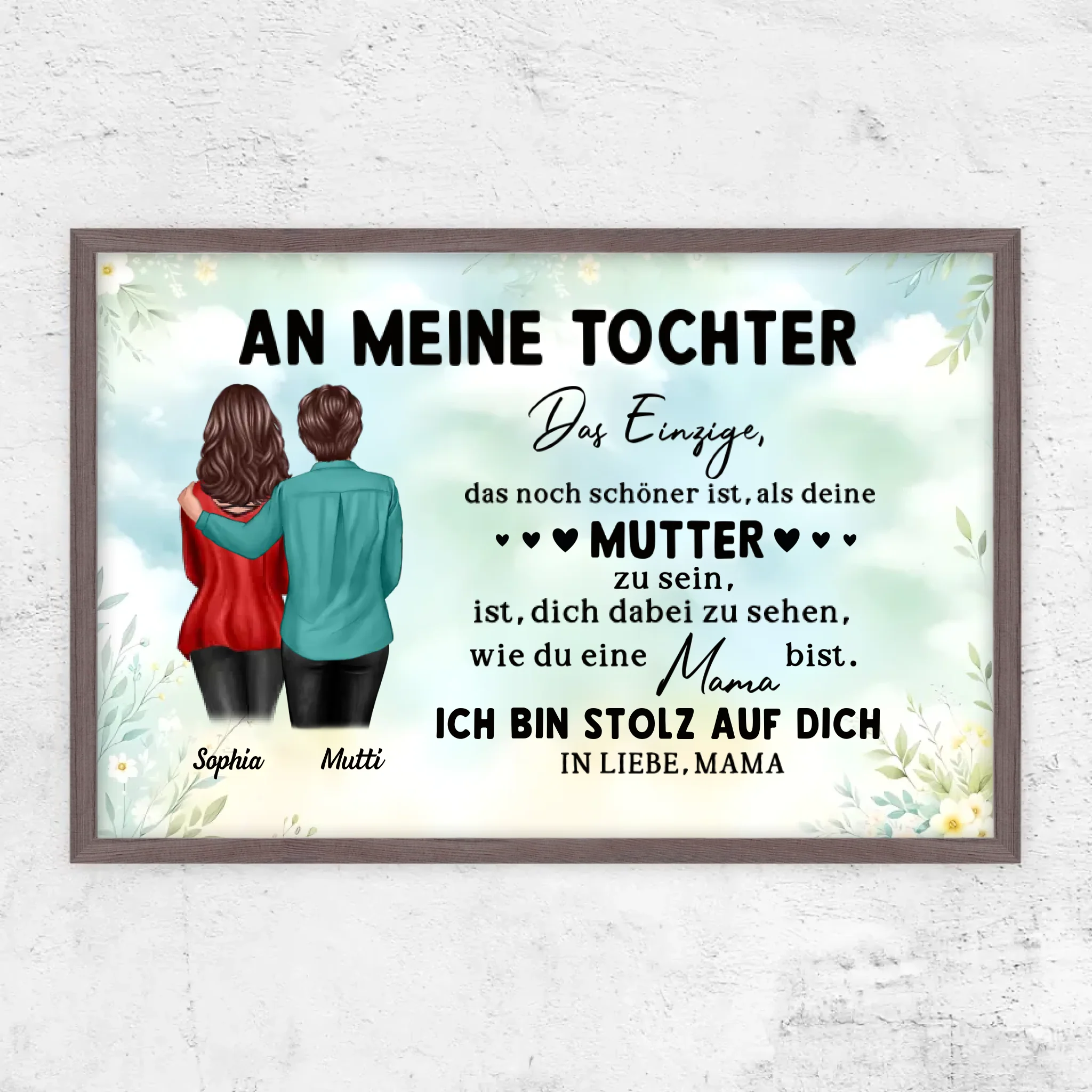 Personalisiertes Poster "Von Mutter zu Tochter - Muttertagsgeschenk"