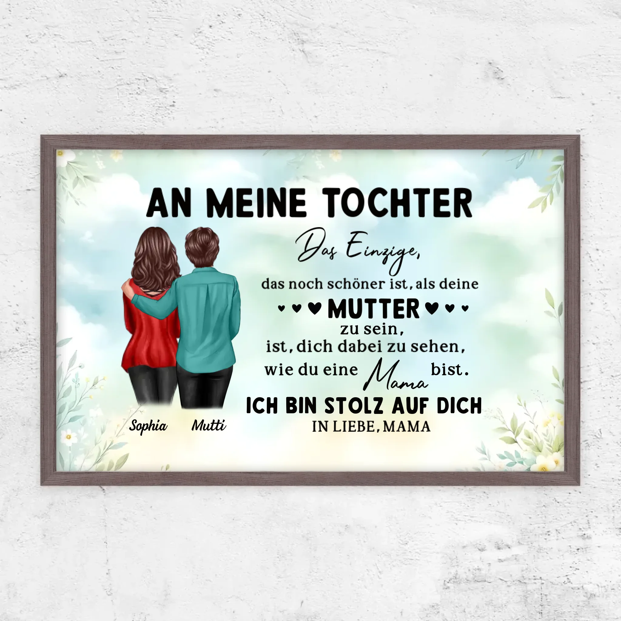 Personalisiertes Poster "Von Mutter zu Tochter - Muttertagsgeschenk"