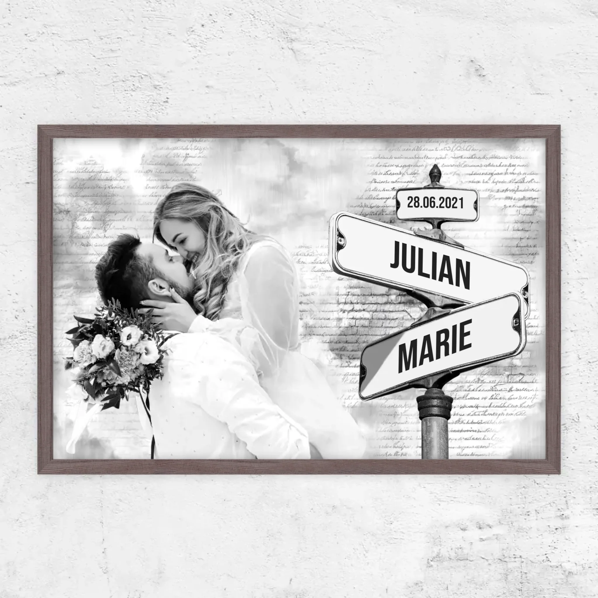 Personalisiertes Poster "Straßenschild mit eigenem Foto"