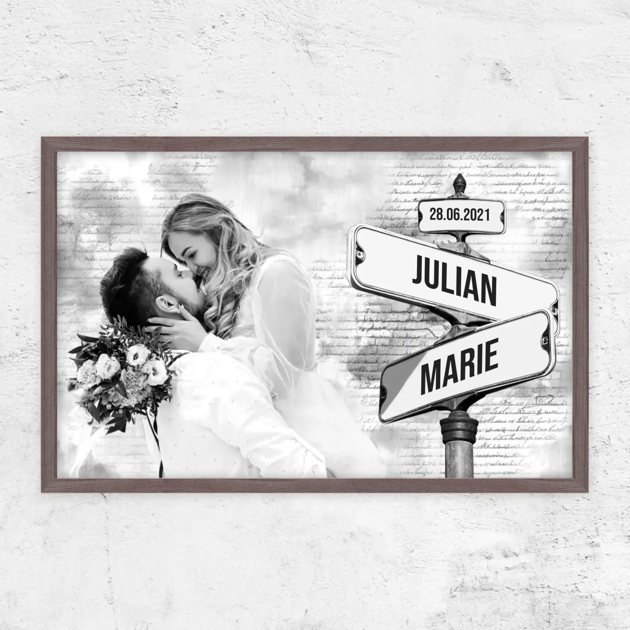 Personalisiertes Poster "Straßenschild mit eigenem Foto"