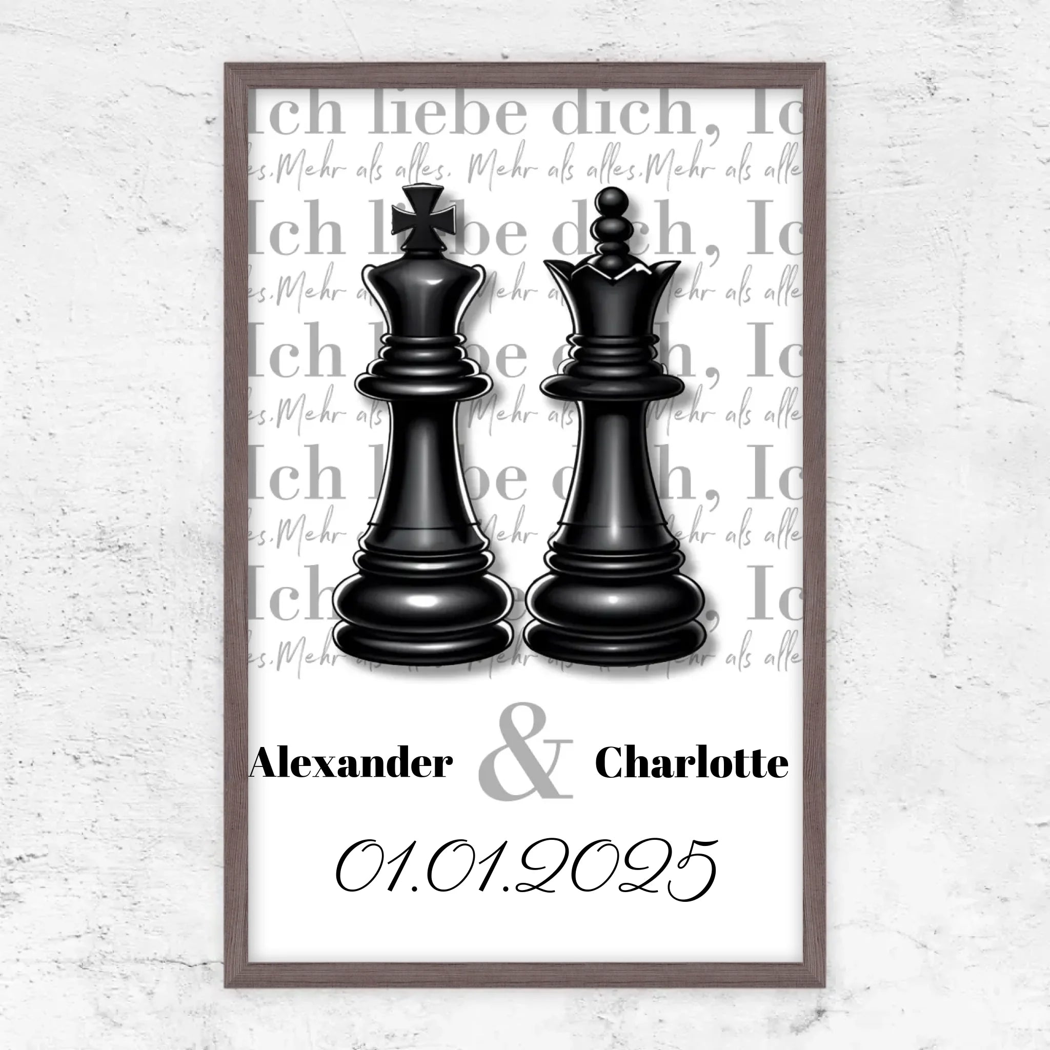 Personalisiertes Poster "Die Dame und der König"