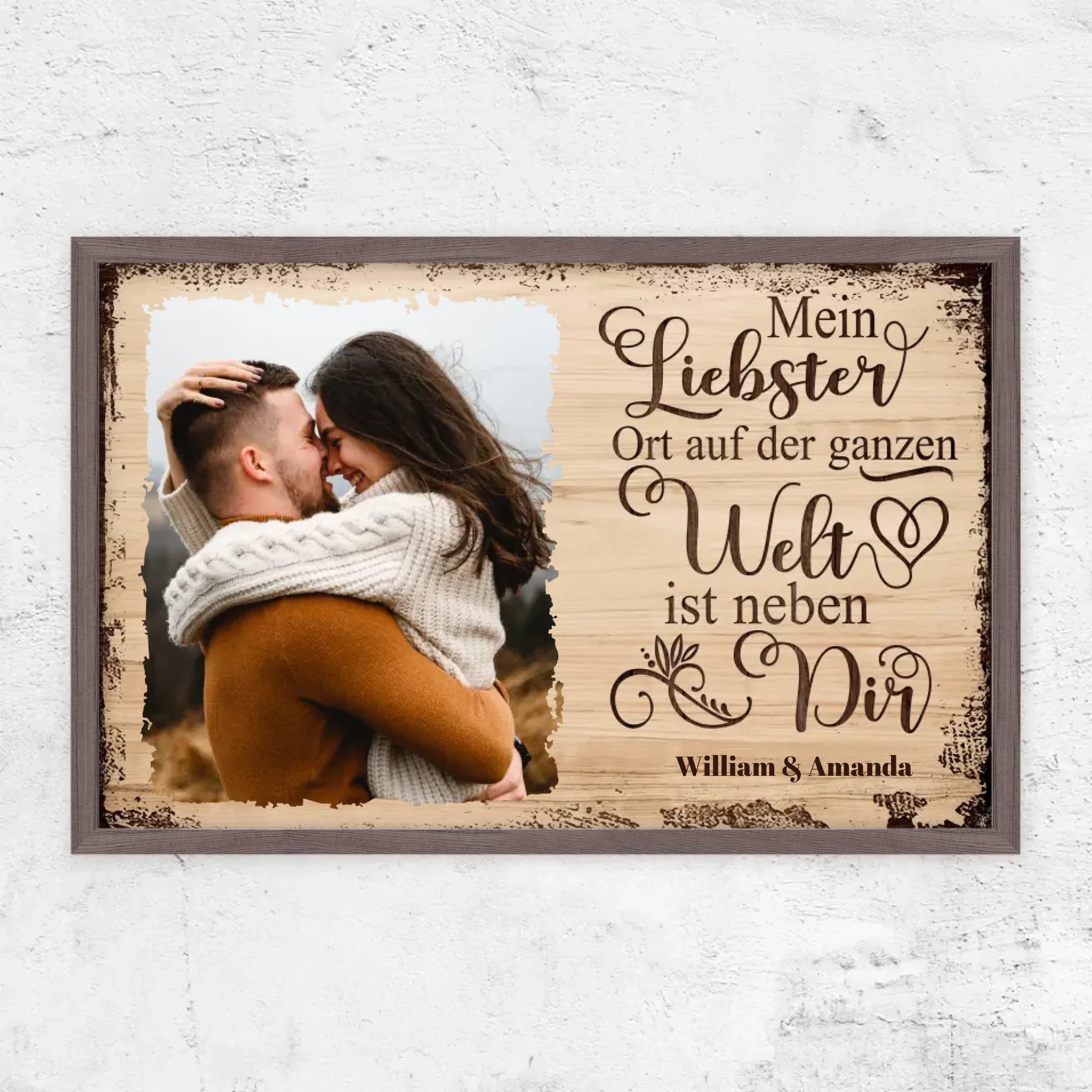 Personalisiertes Poster "Mein Lieblingsort ist neben dir mit Bild"