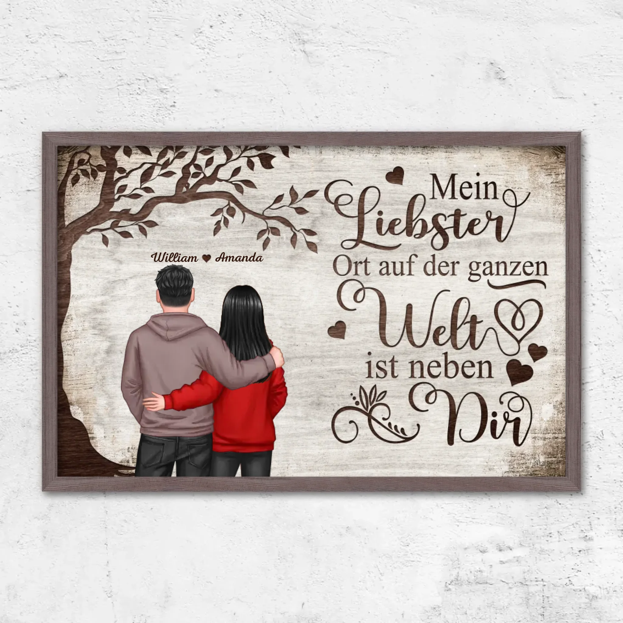 Personalisiertes Poster "Lieblingsort - Blick von hinten"