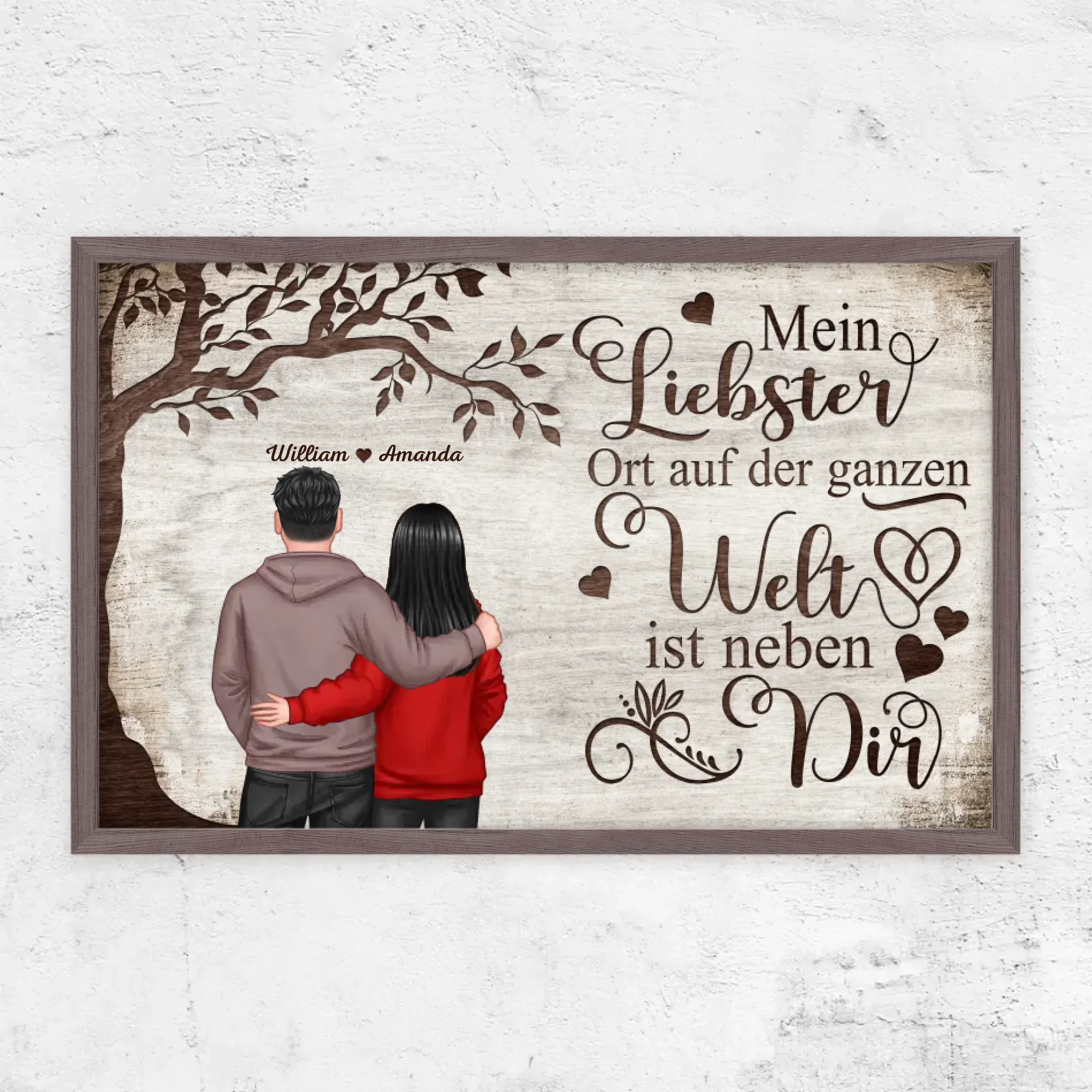 Personalisiertes Poster "Lieblingsort - Blick von hinten"