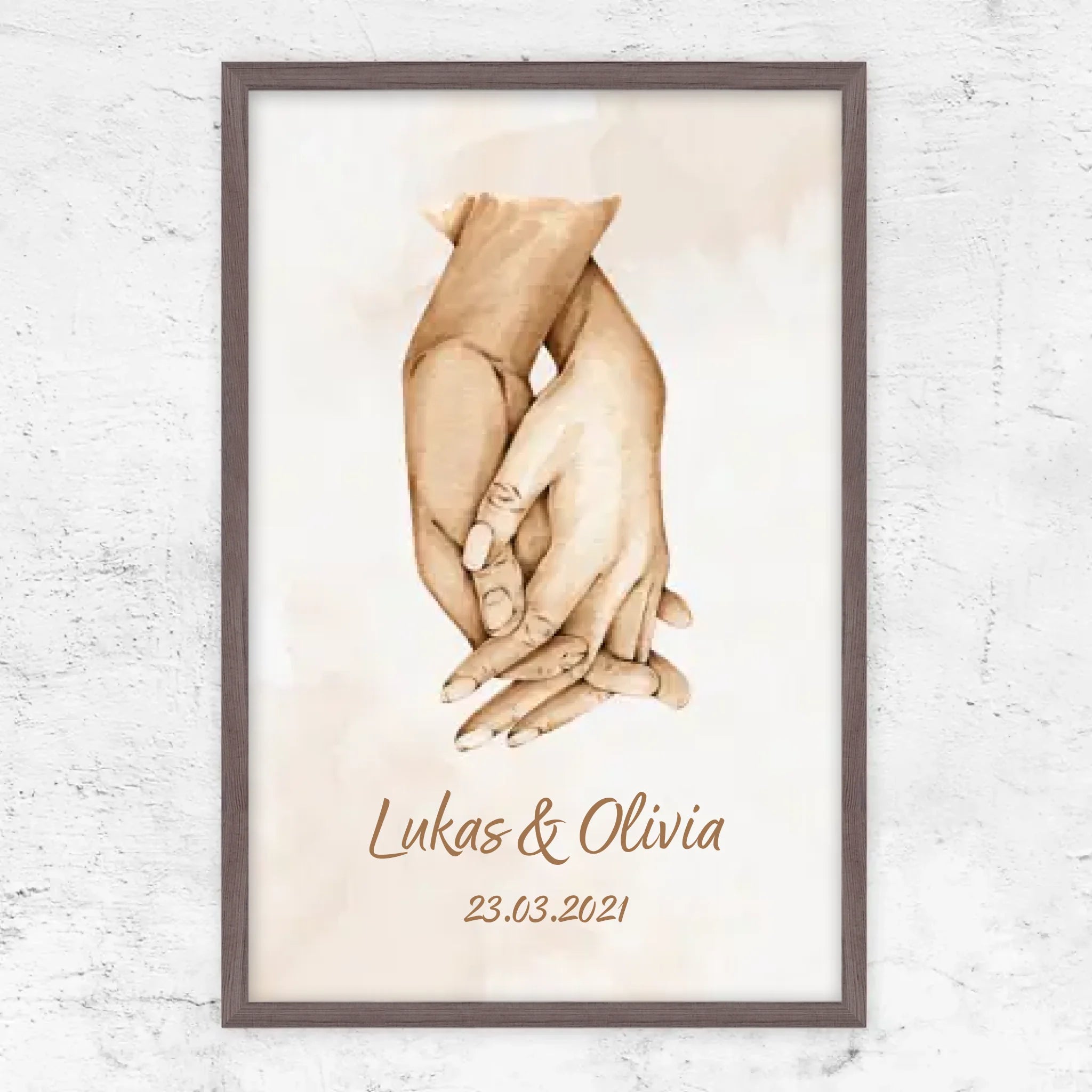 Personalisiertes Poster "Hand in Hand"